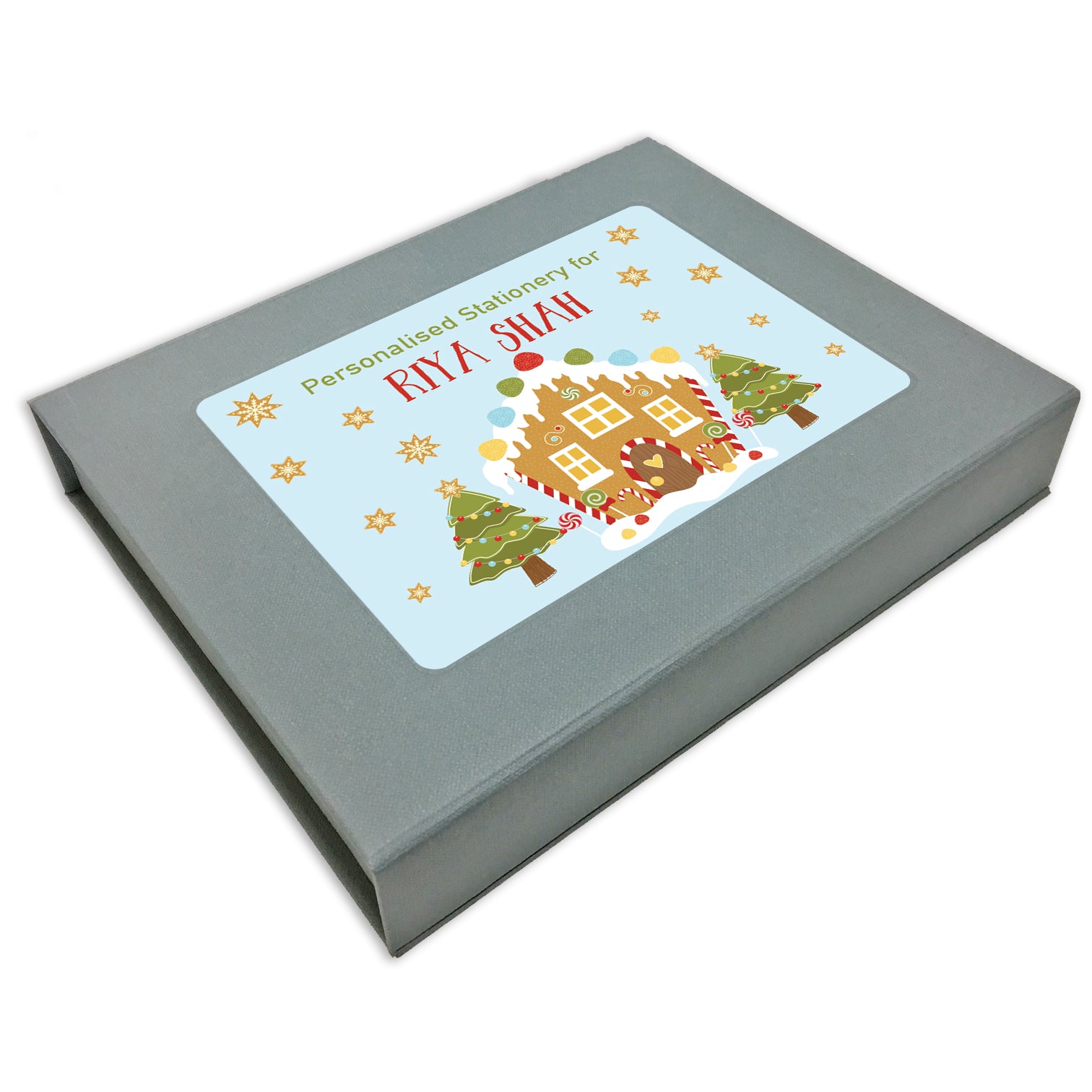 Personalized Stationery Gift Set - Gingerbread Man, Set of 24 or 48