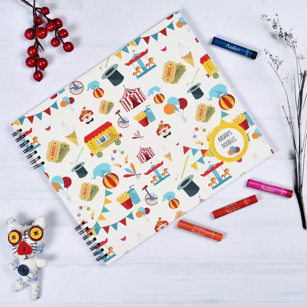 Doodle Book With Personalized Crayons - Circus