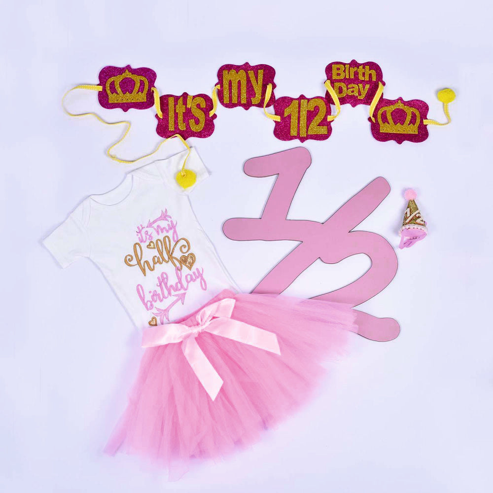 Half Birthday Cupid Set - Pink