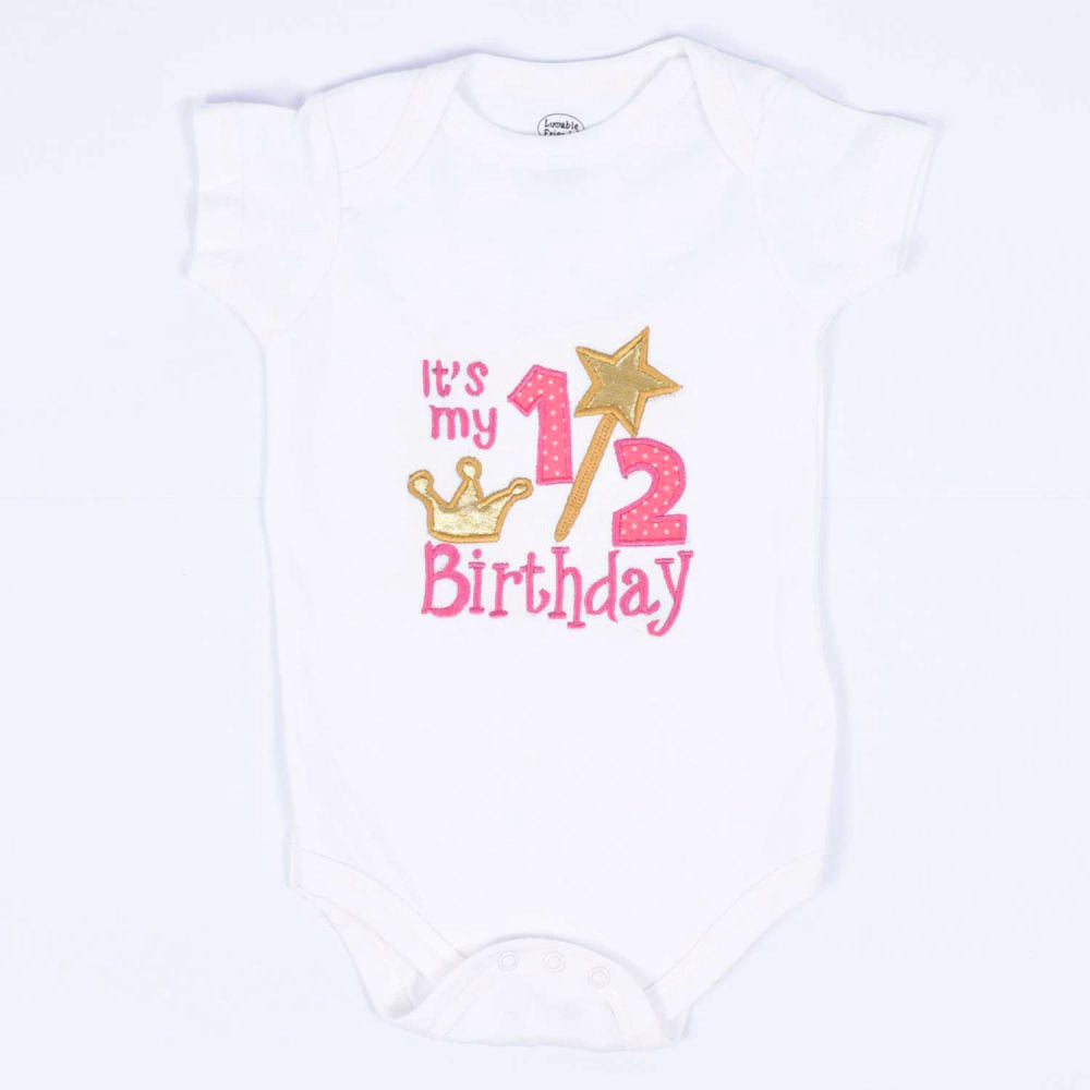 Half Birthday Magical Romper - Pink