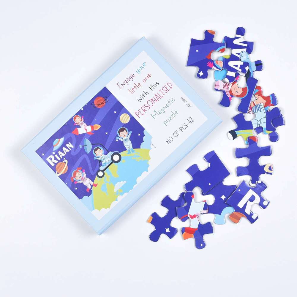 Magnetic Puzzles - Happy Astronauts