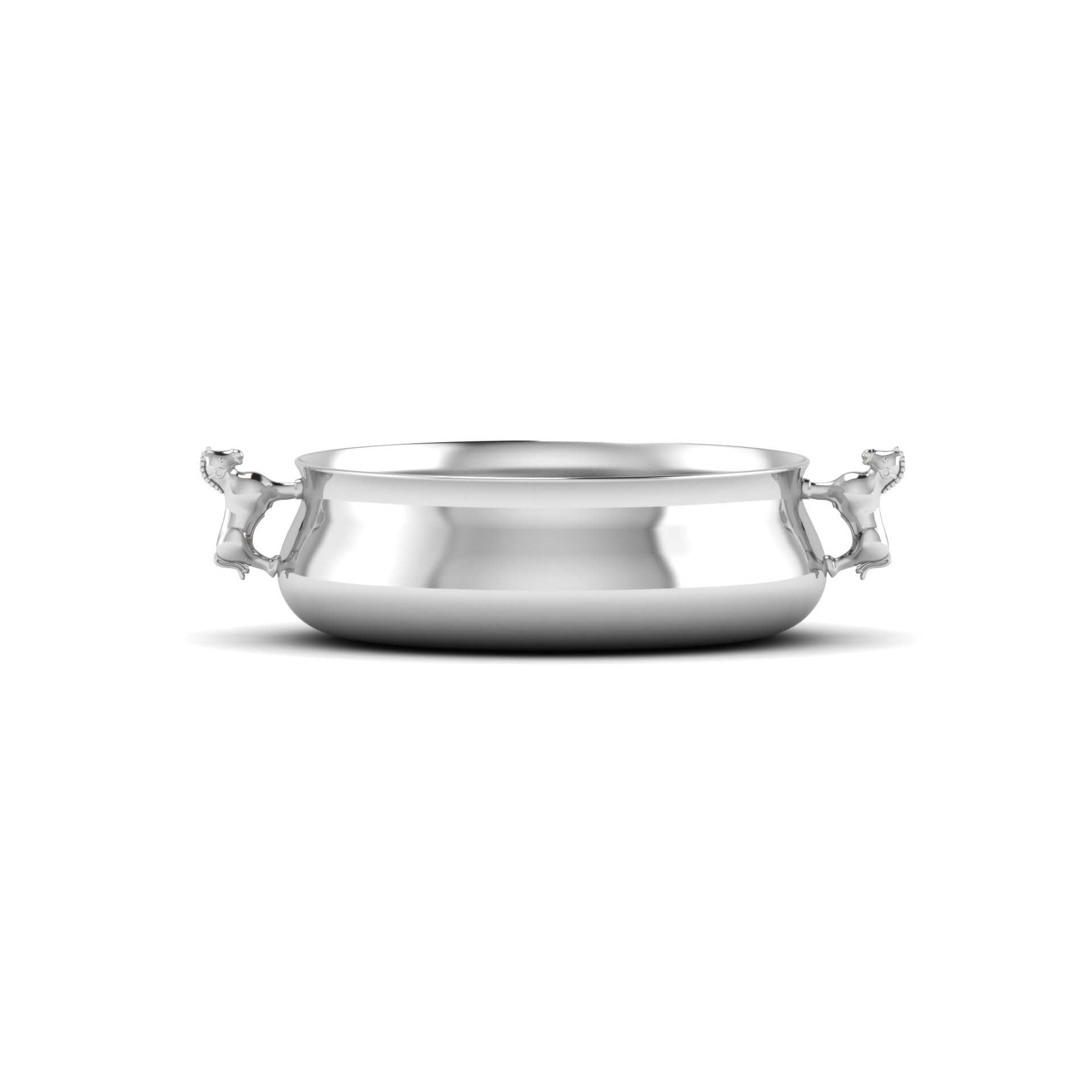 Silver Plated Horse Porringer