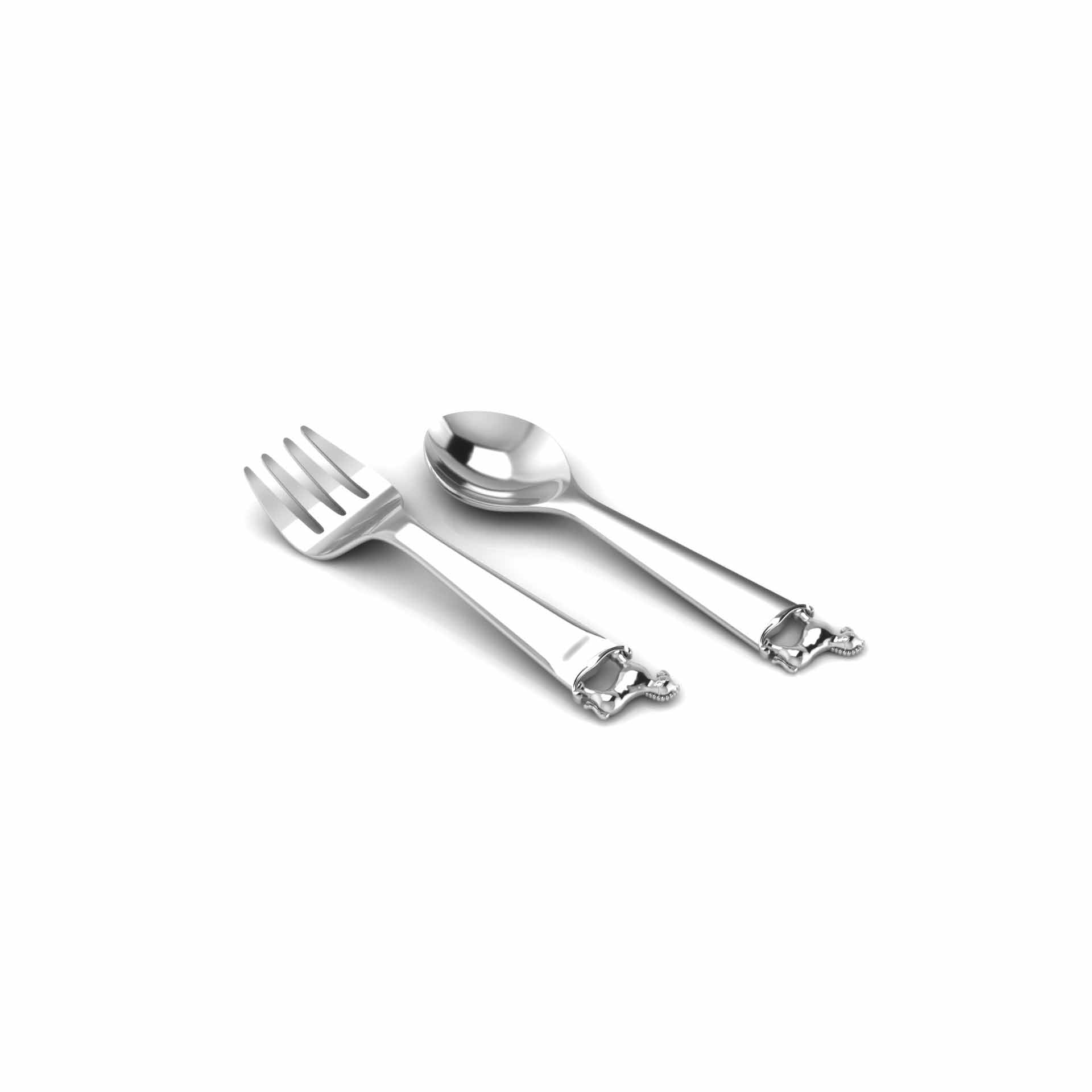 Silver Plated Horse Spoon & Fork Set