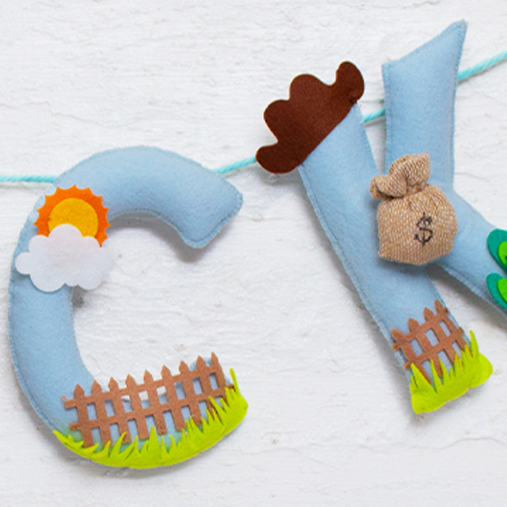 The Wild West Name Bunting / Garland - Cow Boy