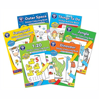 Orchard Toys Coloring Book - Set Of 3 (Animals+ Outer Space + Unicorn Mermaid)