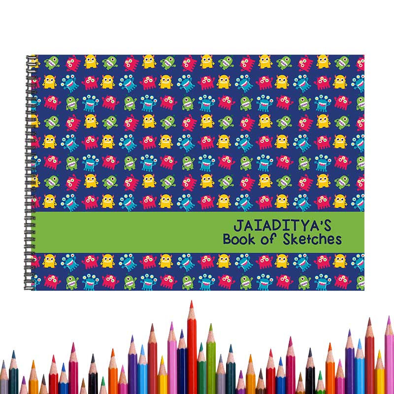Personalised Lil Monsters Sketch Book
