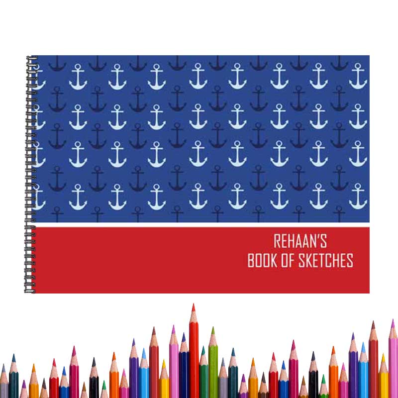 Personalised Anchor Sketch Book