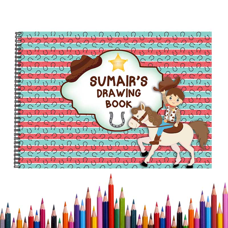 Personalised Cow Boy Sketch Book