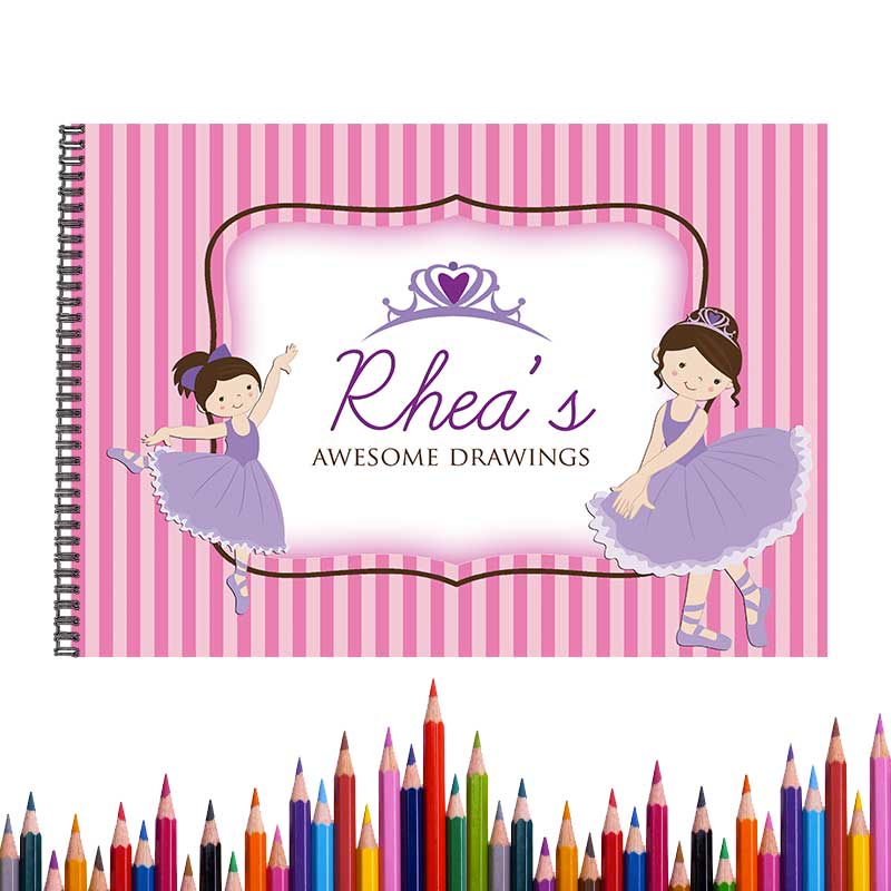 Personalised Ballerina Sketch Book