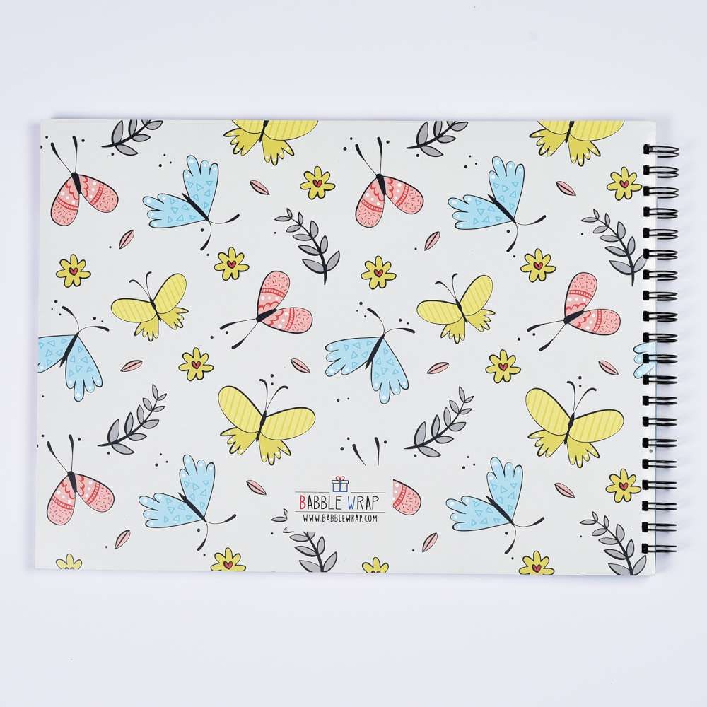Sketch Books With Personalized Crayons - Butterfly