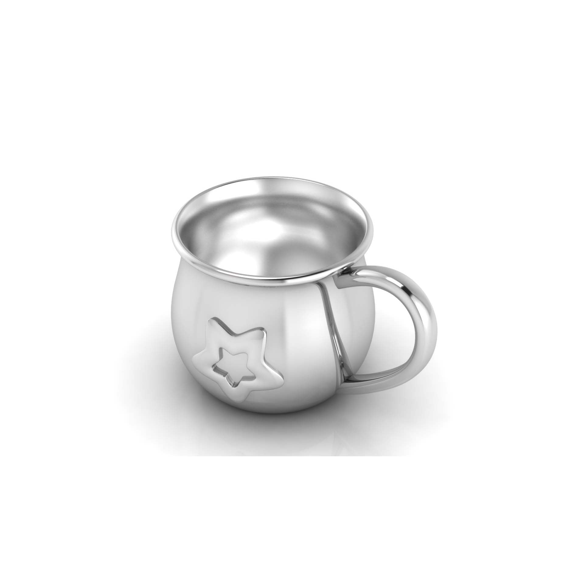 Silver Plated Star Embossed Cup