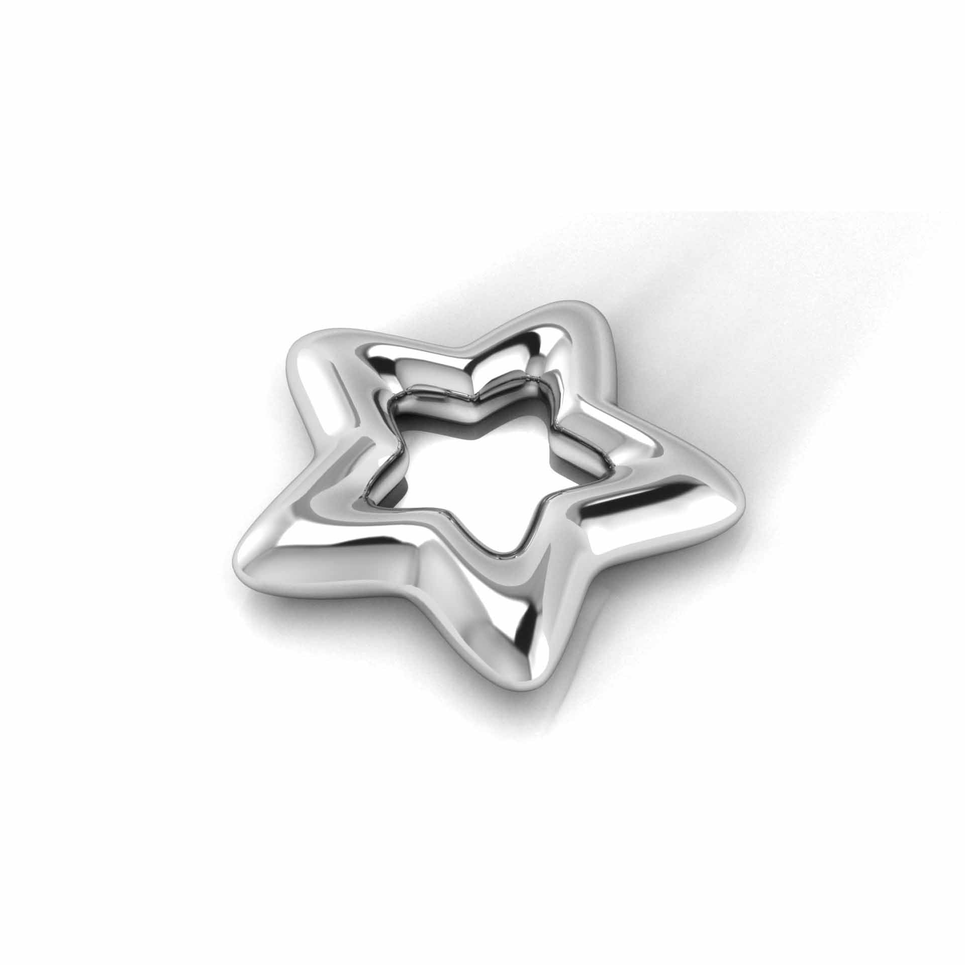 Silver Plated Star Rattle