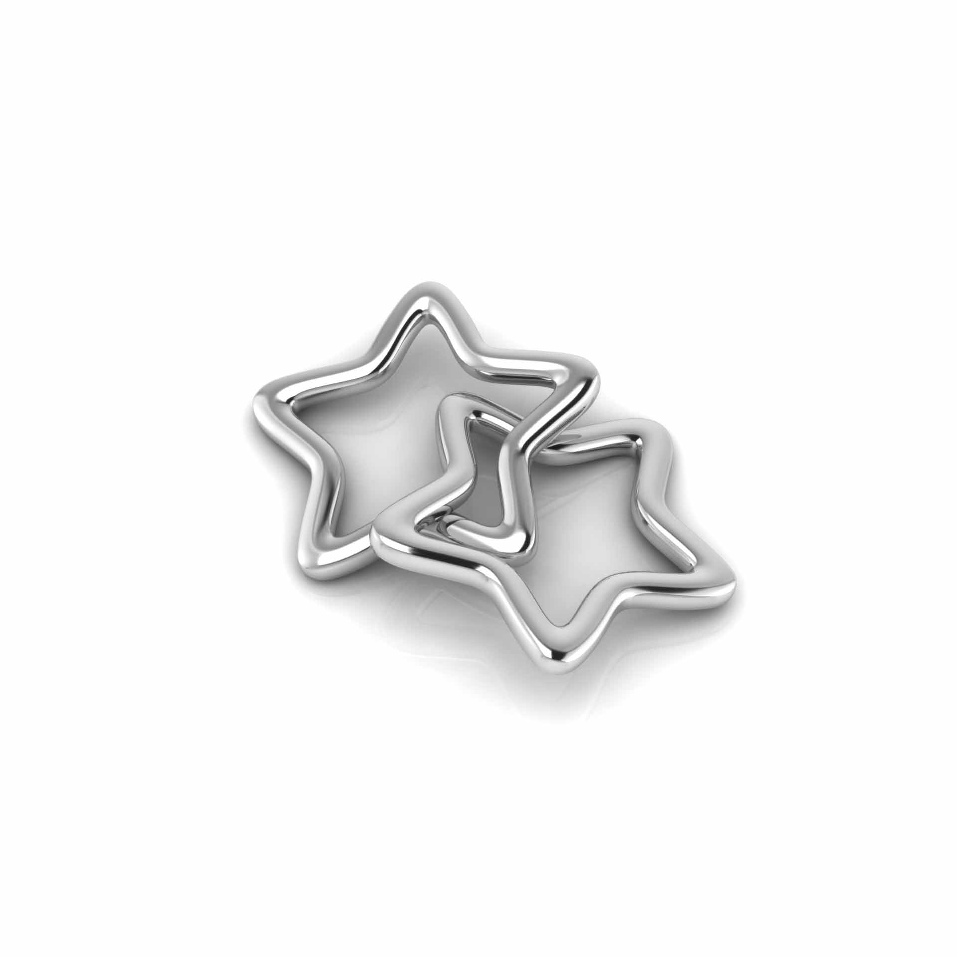 Silver Plated Star Ring Rattle