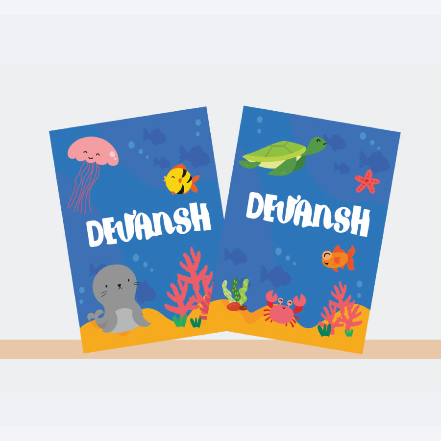 Personalised Notebooks - Underwater, Set of 2