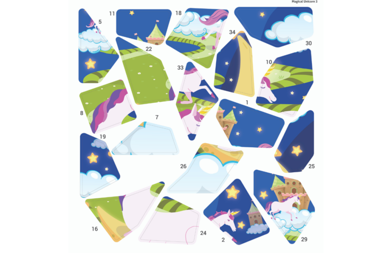 Pepplay Sticker Puzzle- Magical Unicorns