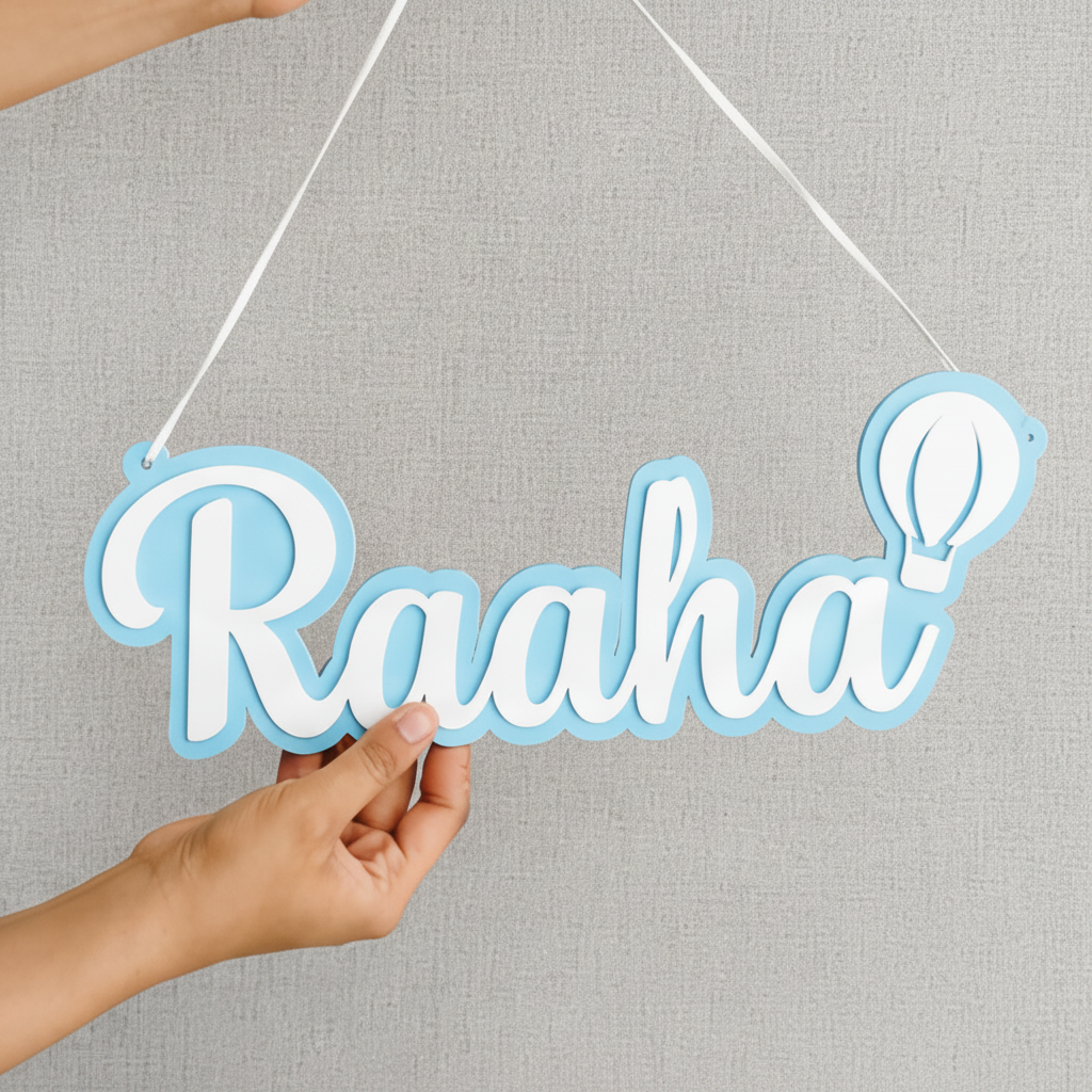 Collage of hands holding a string with 'Raaha' sign in various colors on a gray background