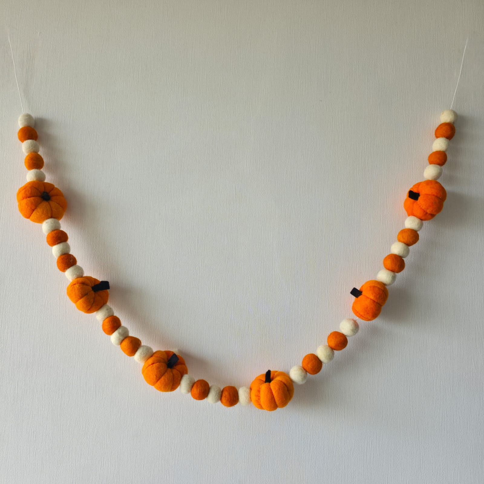 Halloween Bunting Pumpkin Pompom