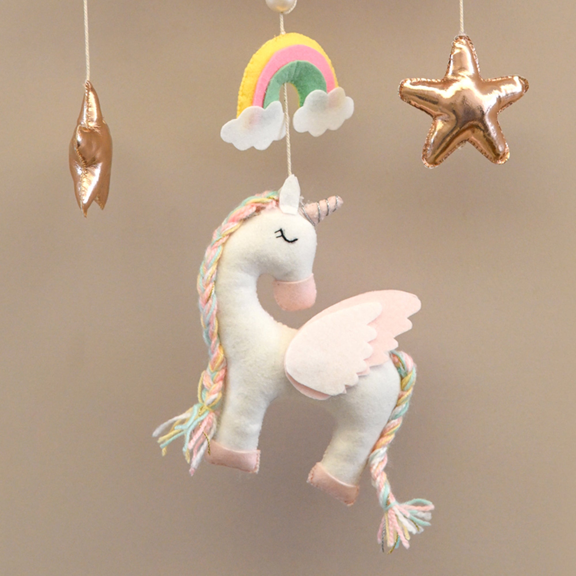 Junior Unicorn Dreams Personalised Cloud Hanging