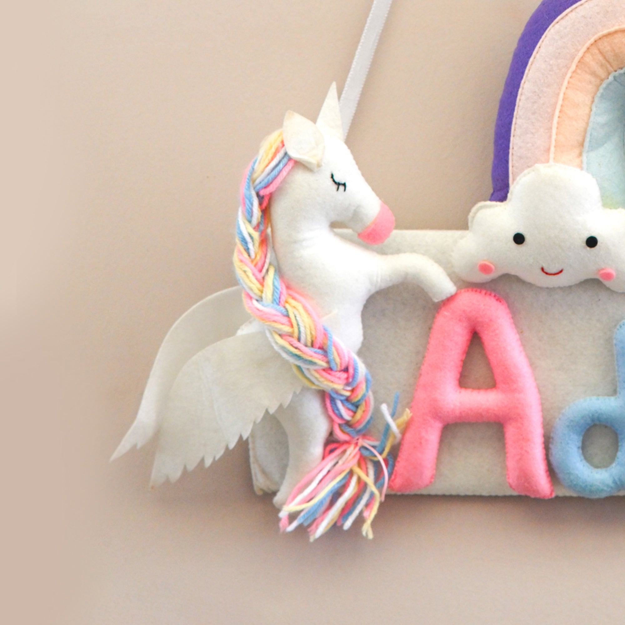 Junior Unicorn Dreams Personalised Name Plate