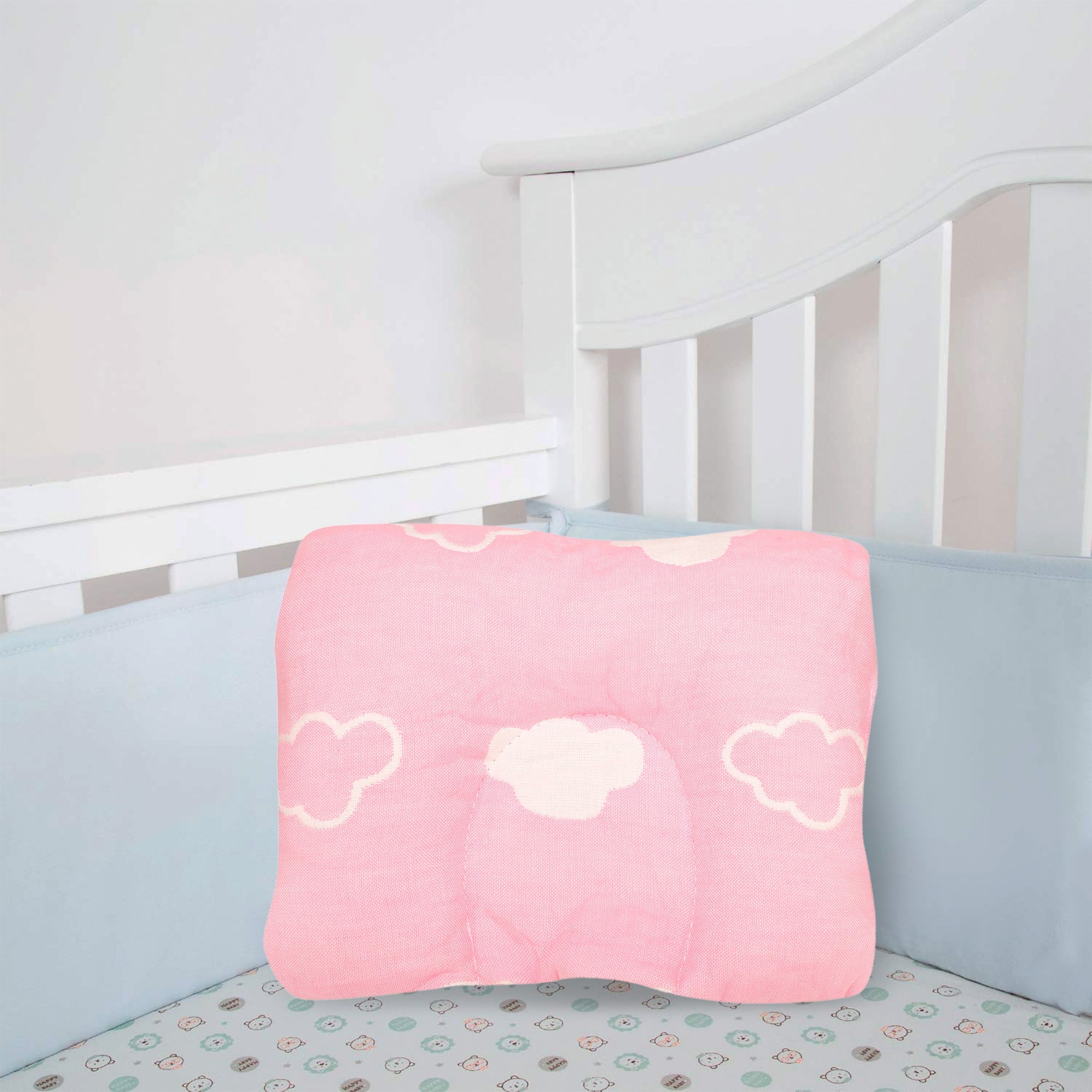 Cloudy Pink Baby Pillow - Baby Moo