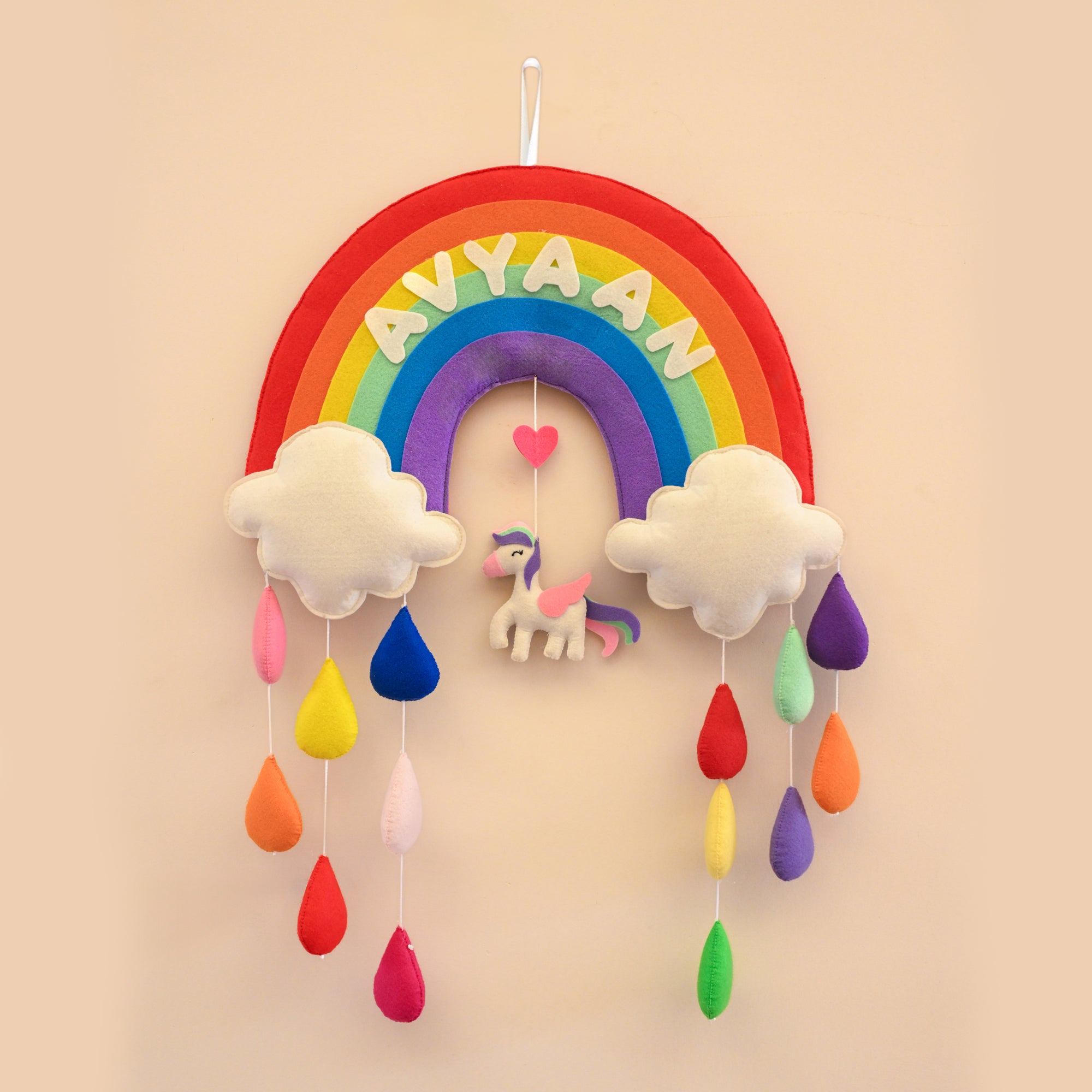 Junior Rainbow Colourful Personalised Name Hanging