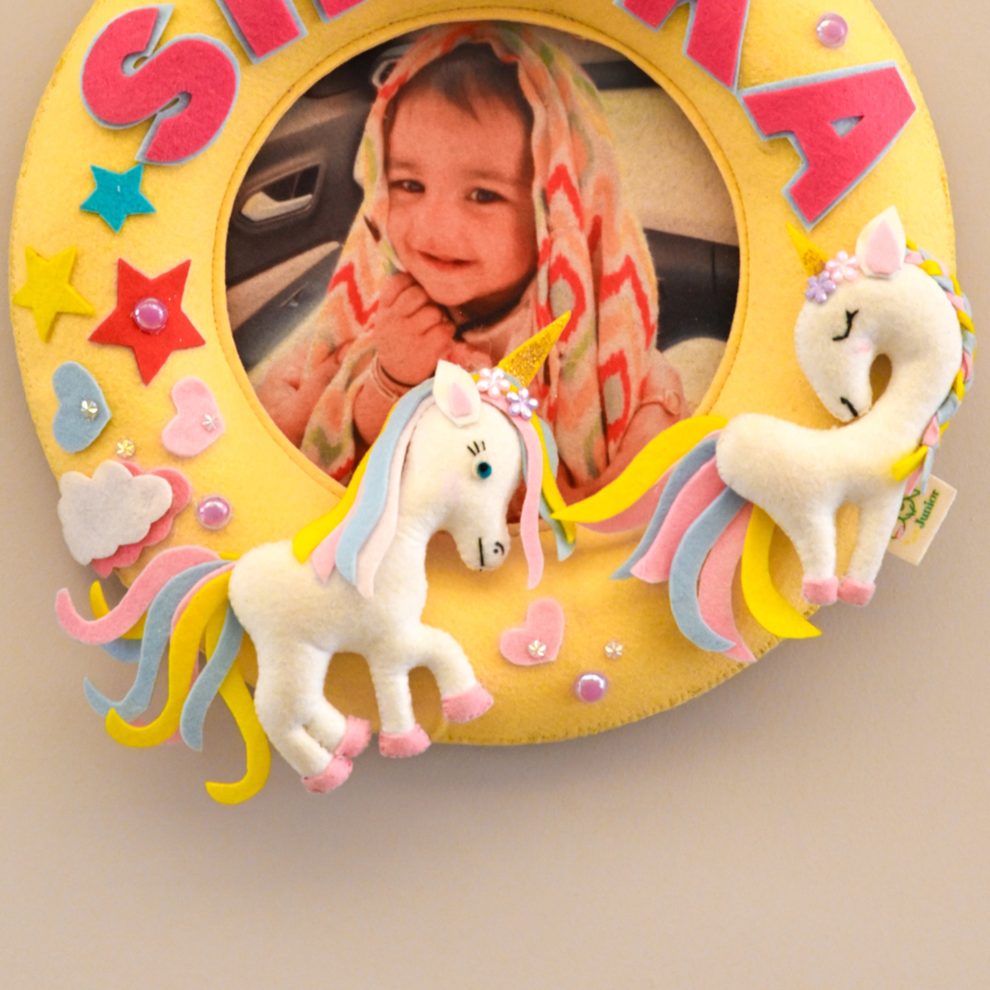 Junior Unicorn Dreams Personalised Photo Hoop