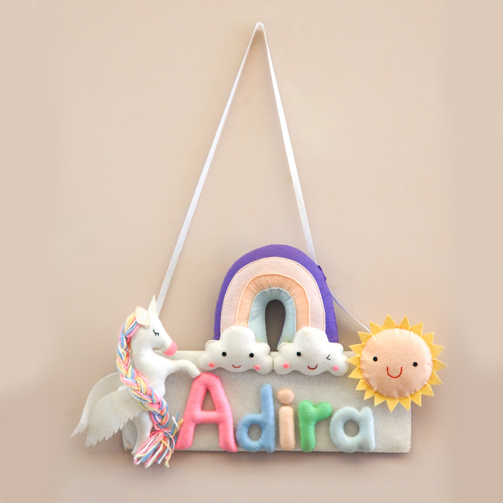 Junior Unicorn Dreams Personalised Name Plate