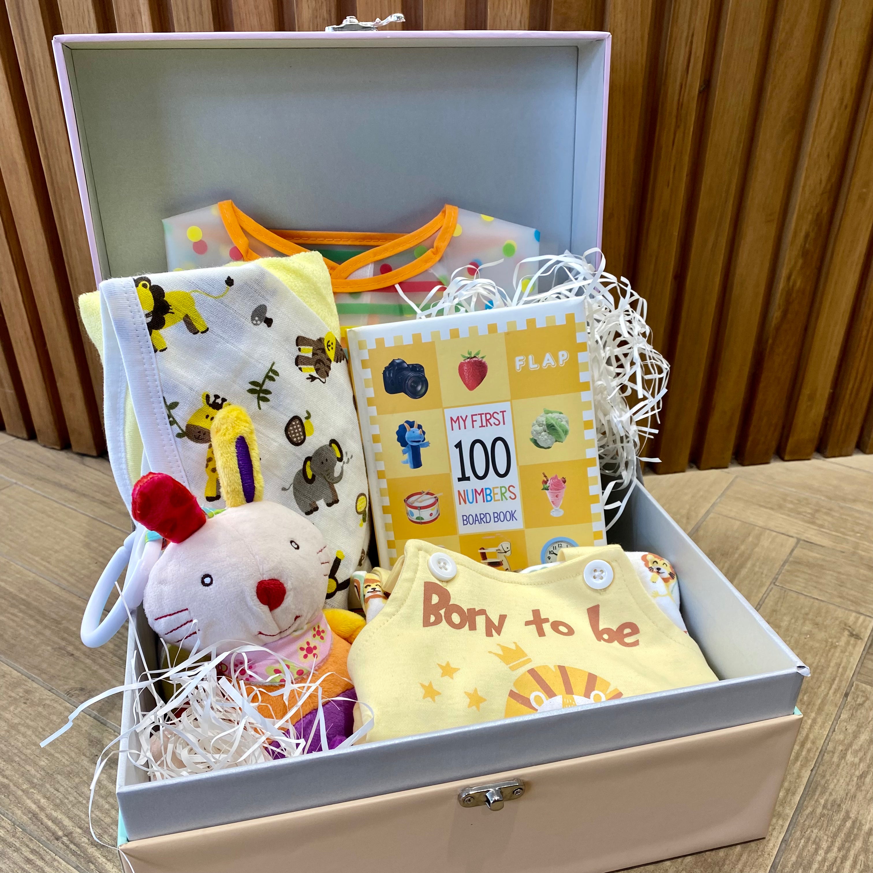 Newborn Gender Neutral Hamper, Curated by My Baby Babbles