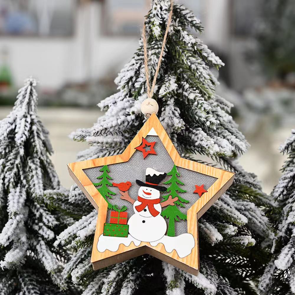 Shimmer Starry Ornament- Snowy Snowman