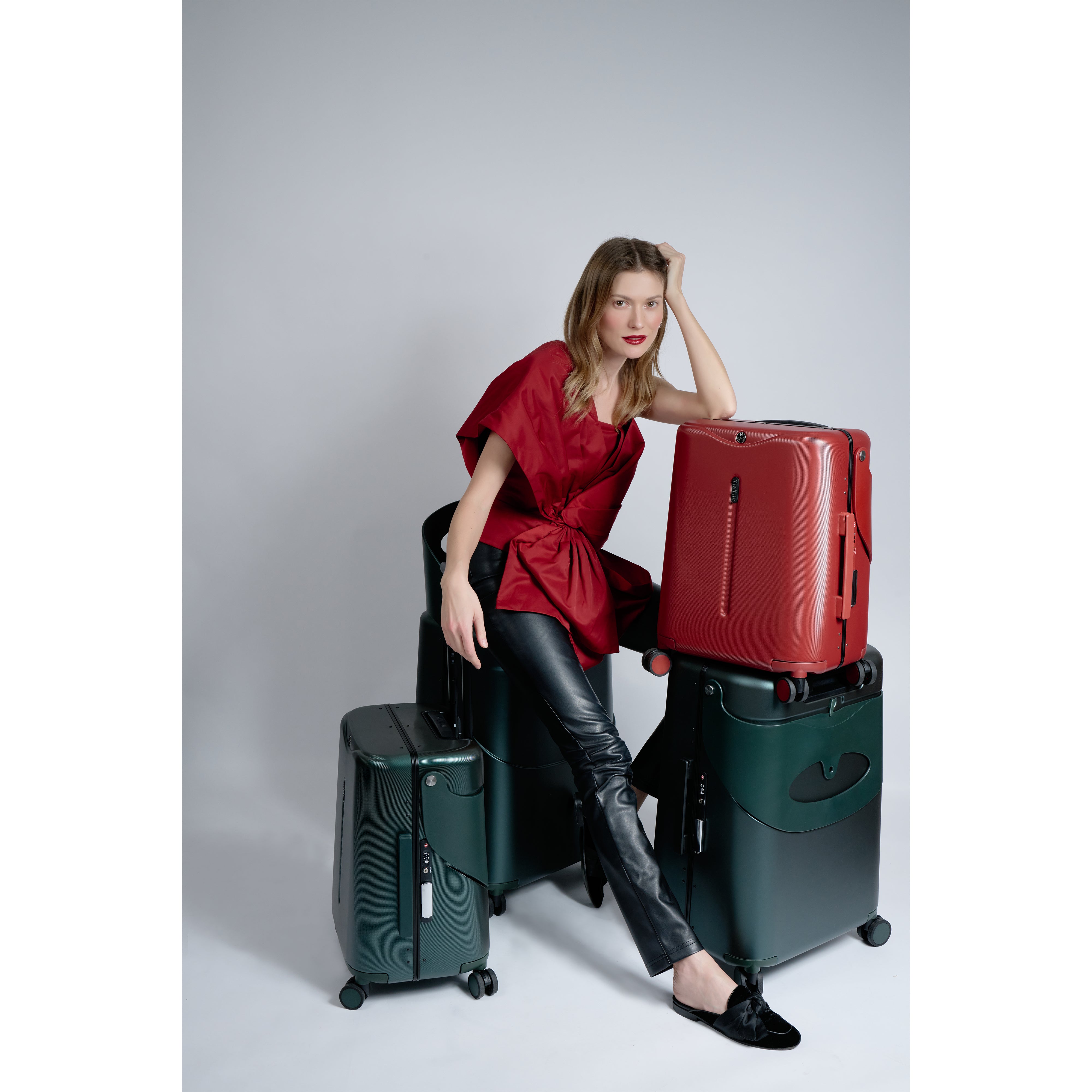 Miamily  Ride-On Trolley Carry-On Luggage 18 inches