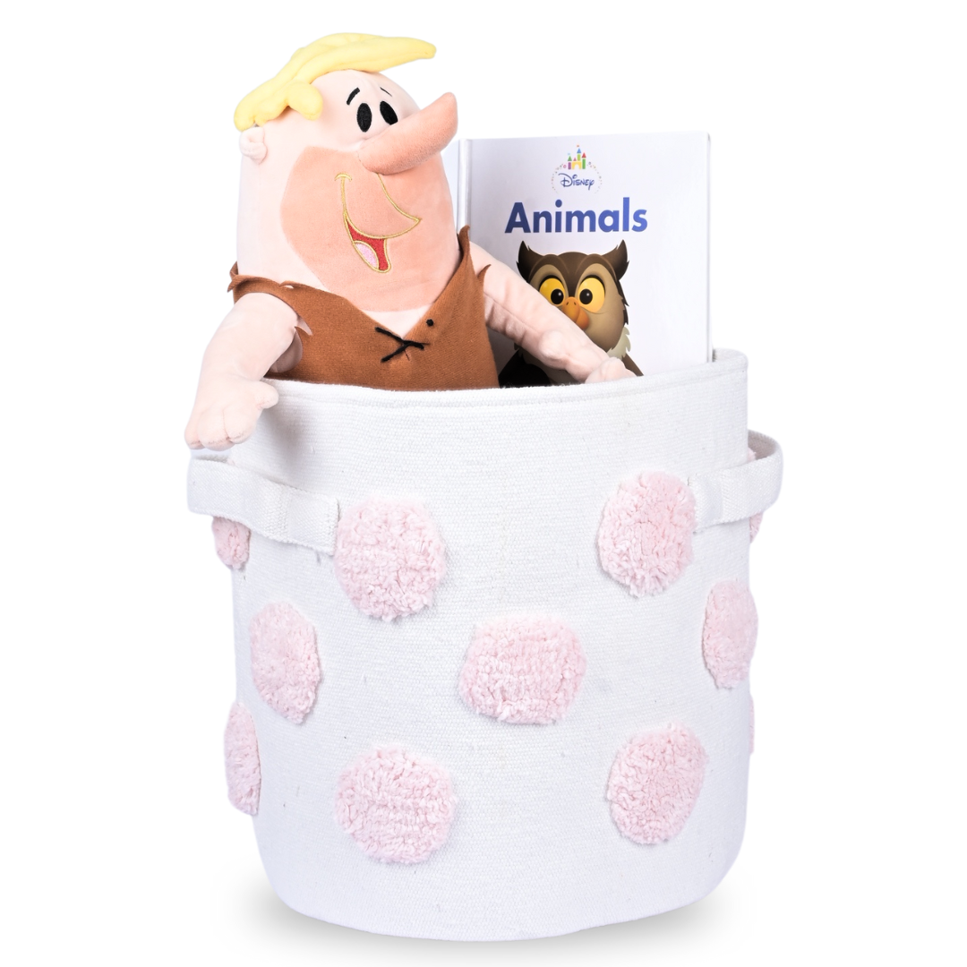 Pom Pom Round Toy Storage Basket (Medium - Extra Large)