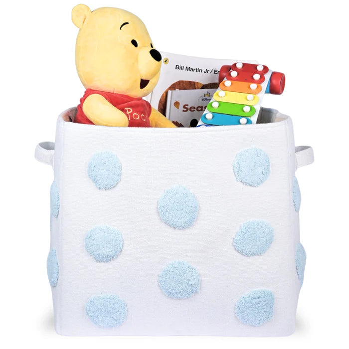 Pom Pom Rectangular Toy Storage Basket
