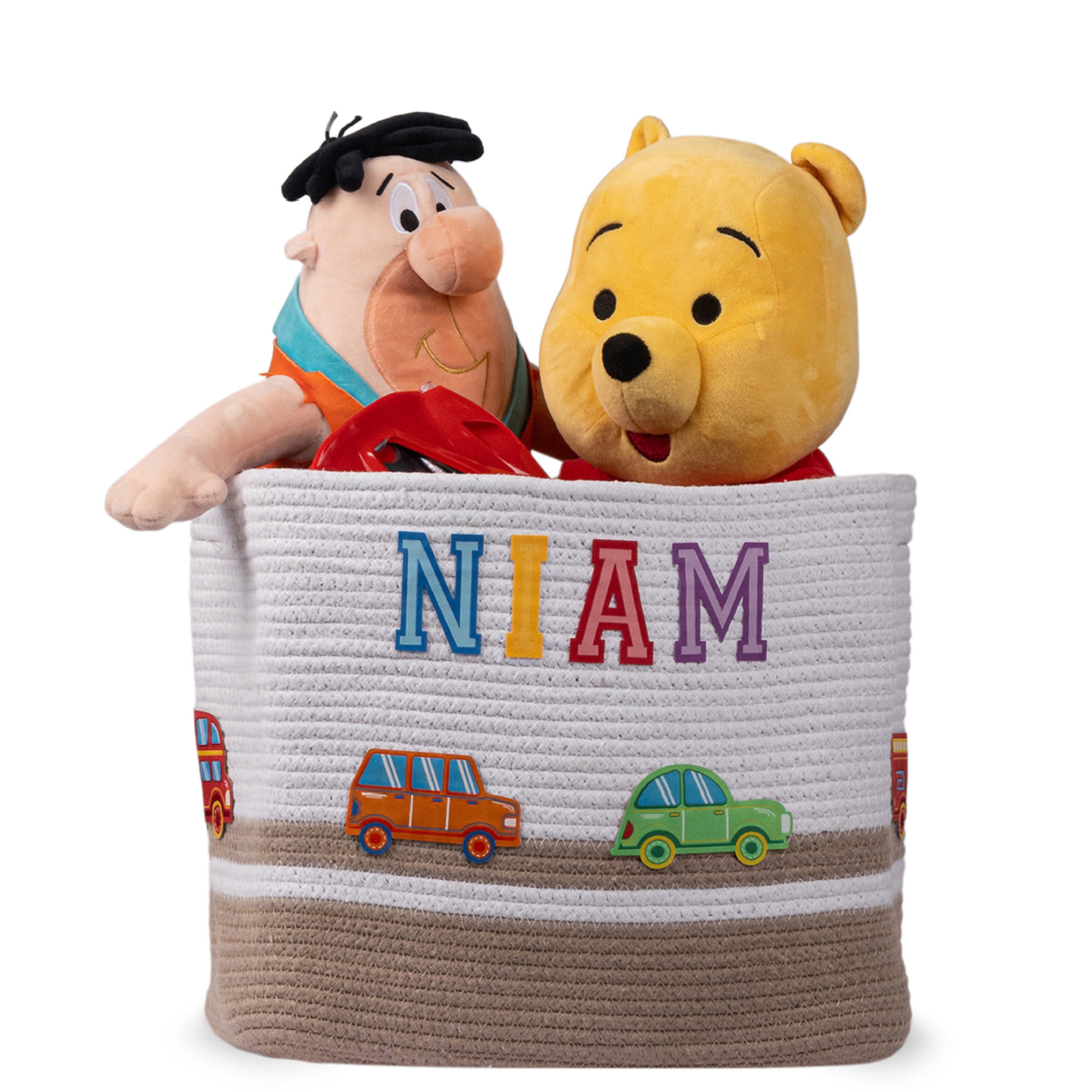 Cotton Rope Transport Trail Rectangular Toy Storage Basket