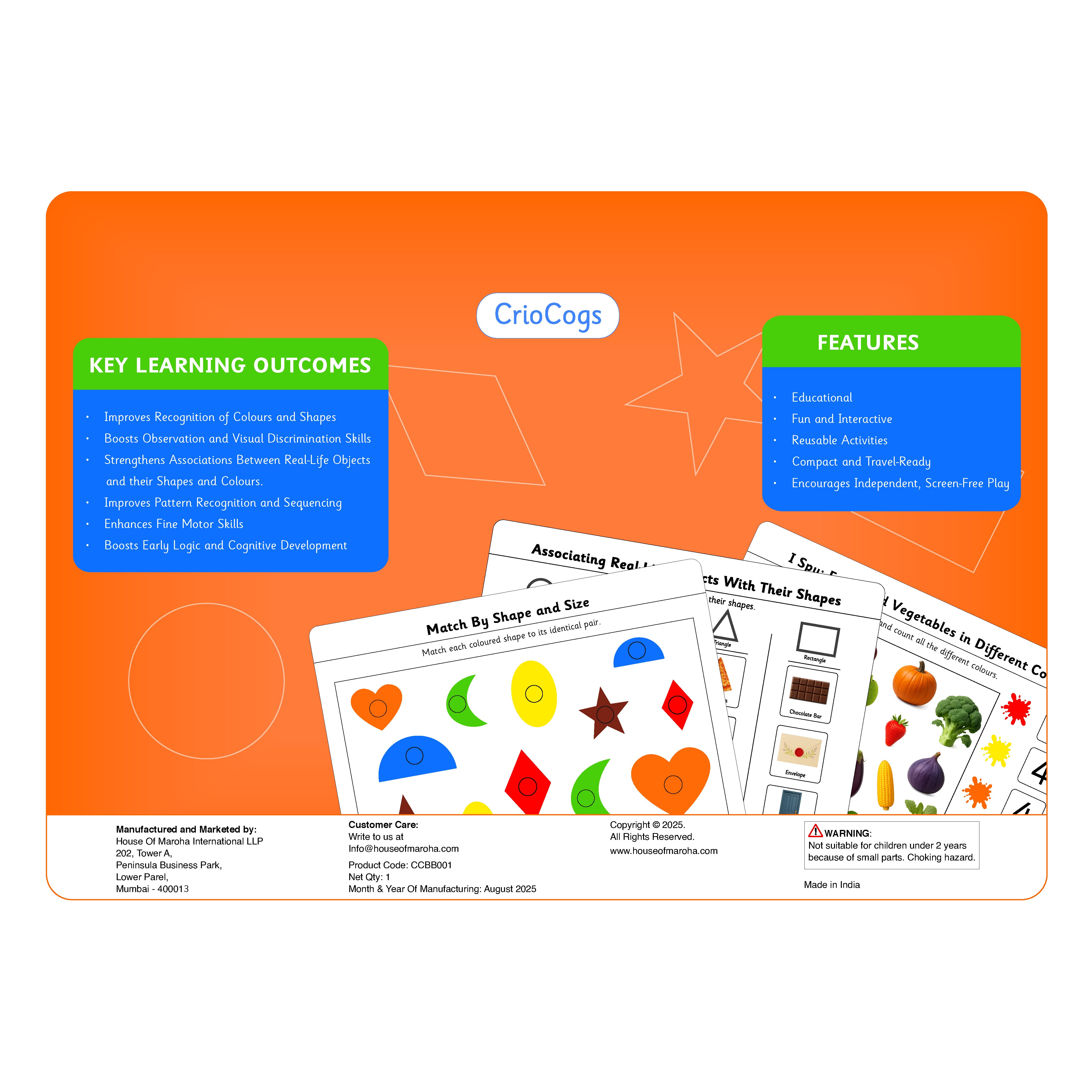 Colours and Shapes Activity Binder