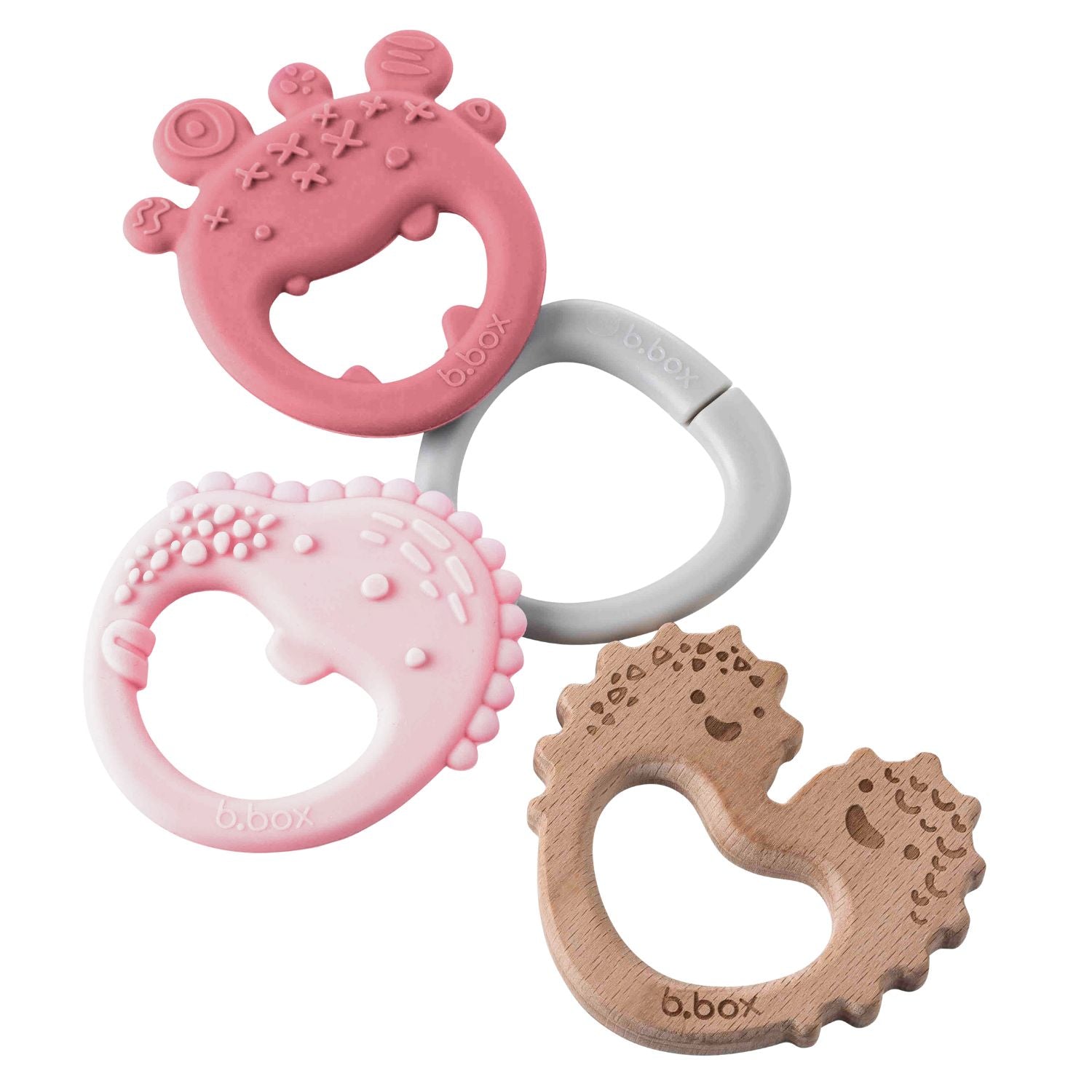 b.box Trio  Teether Blush Pink