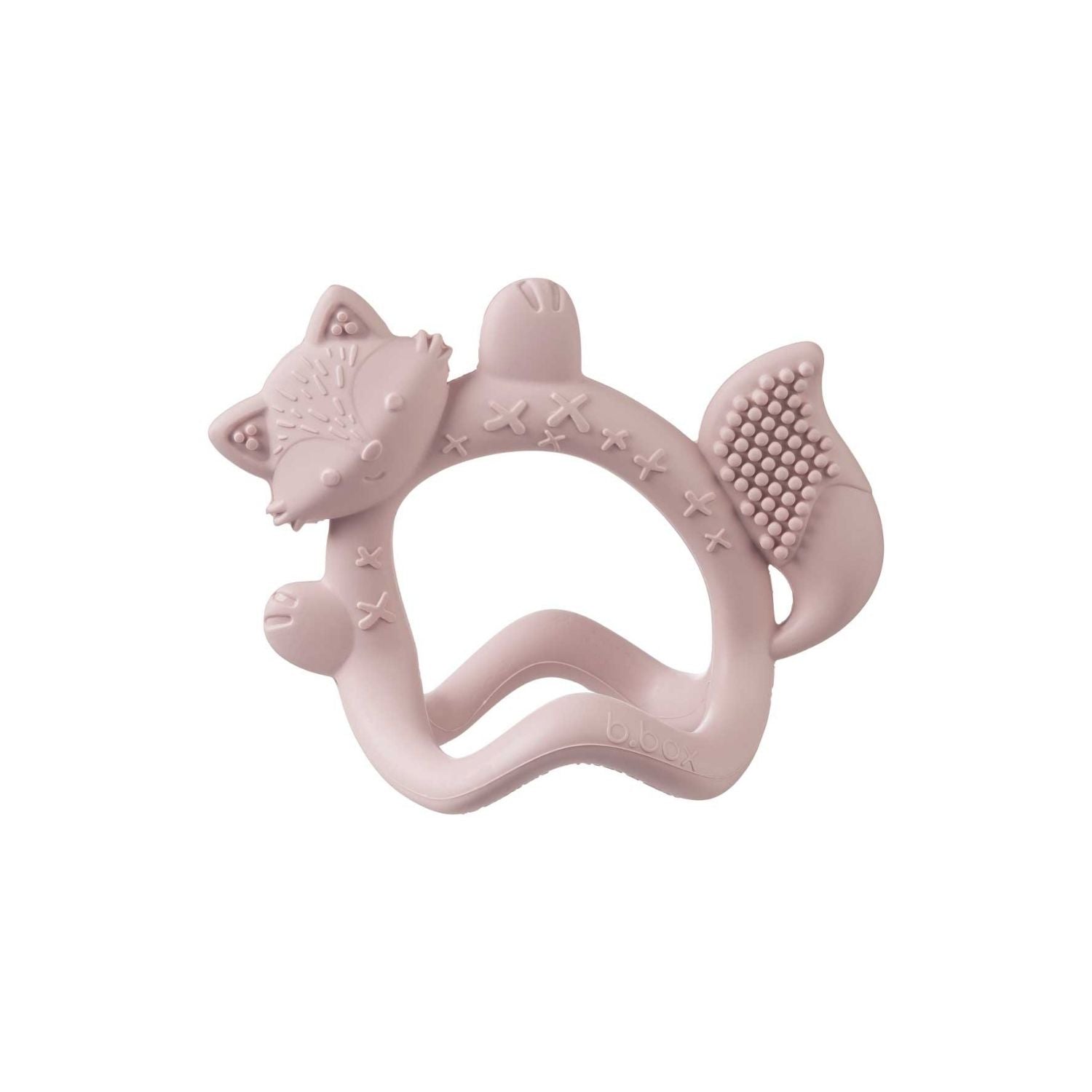 b.box Silicone Wrist Teether Fox Blush Pink