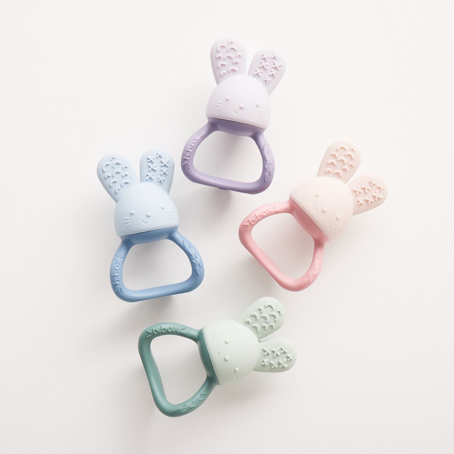 b.box Chill + Fill Bunny Teether Peony Purple