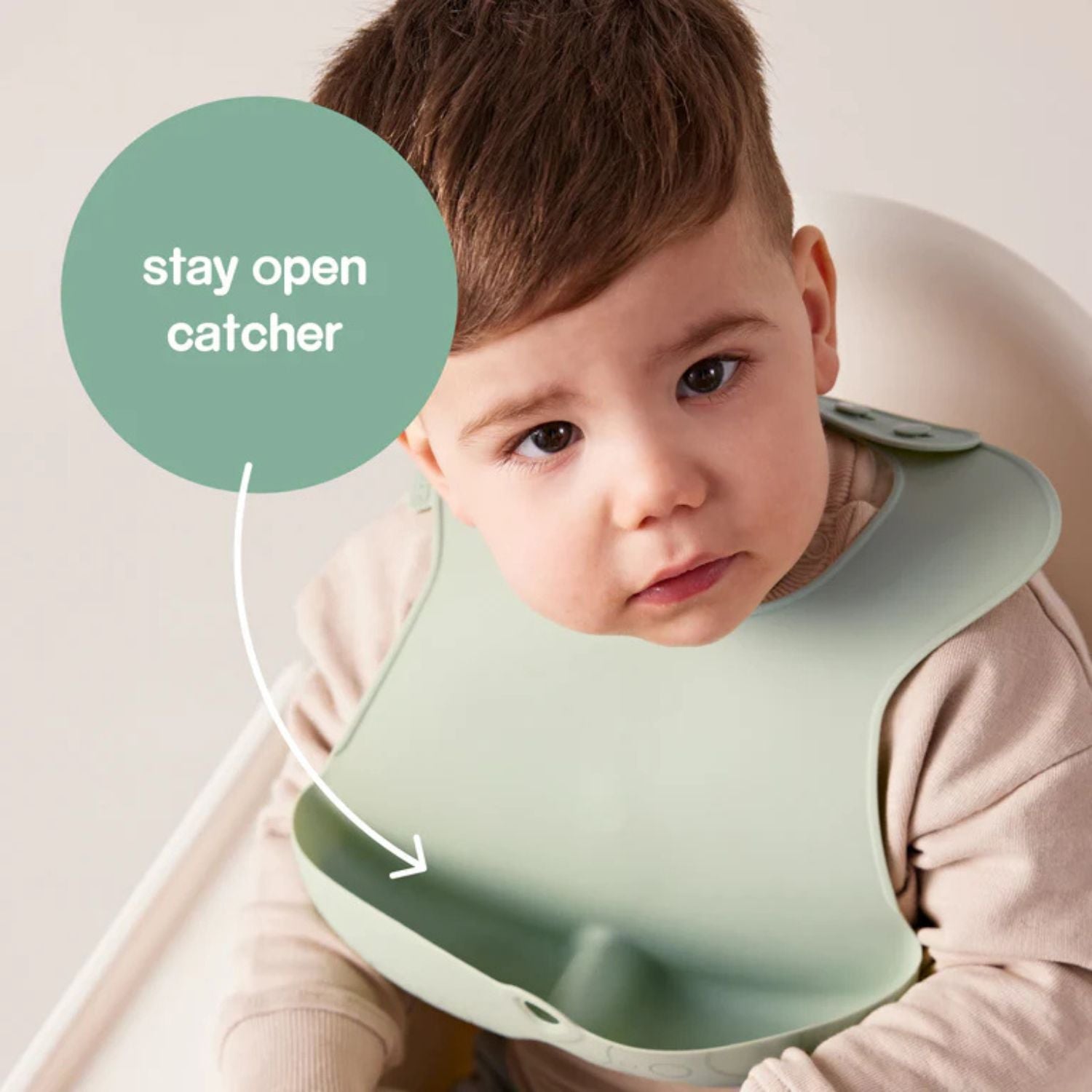 b.box Silicone Bib Sage Green