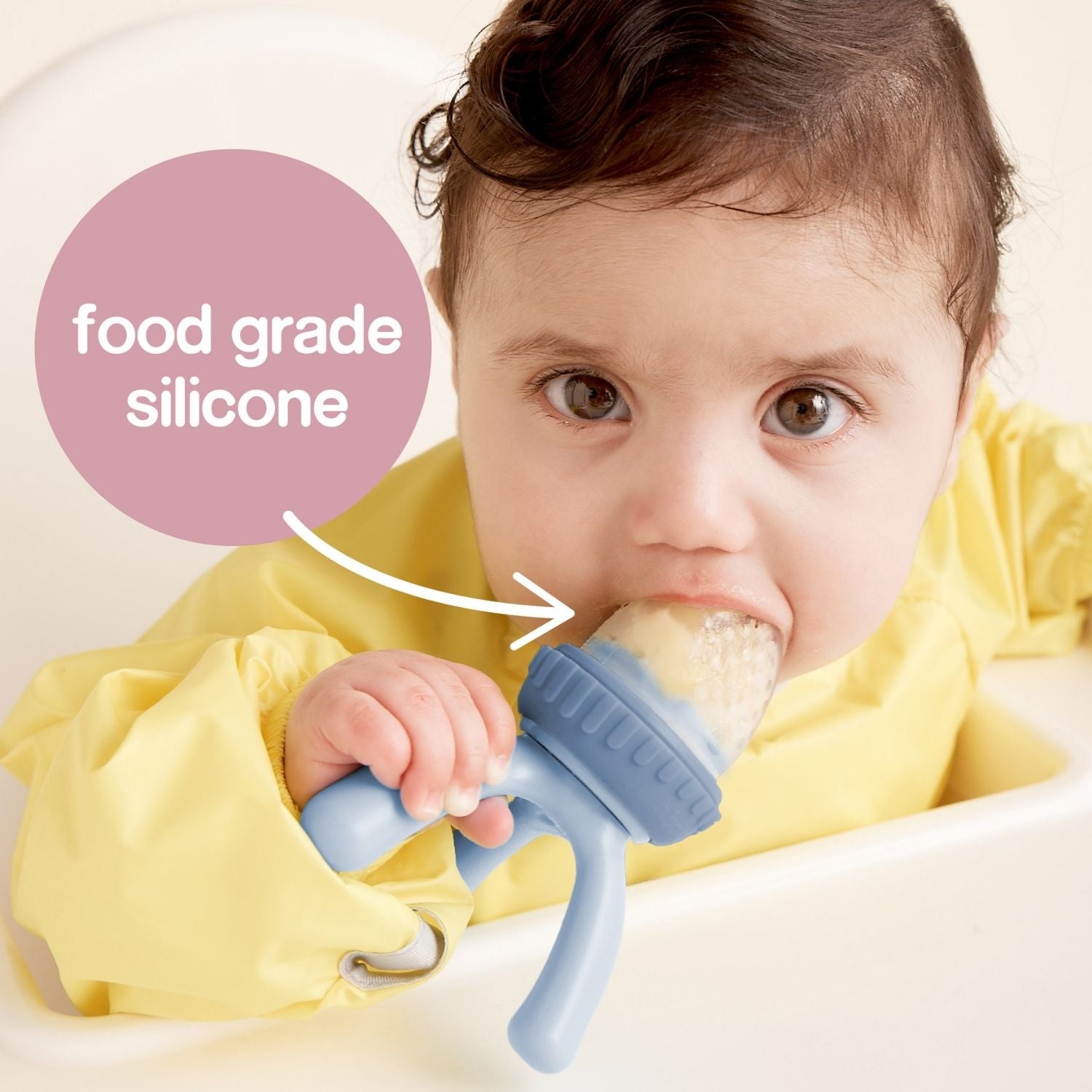 b.box Silicone Fresh Food Feeder Lullaby Blue