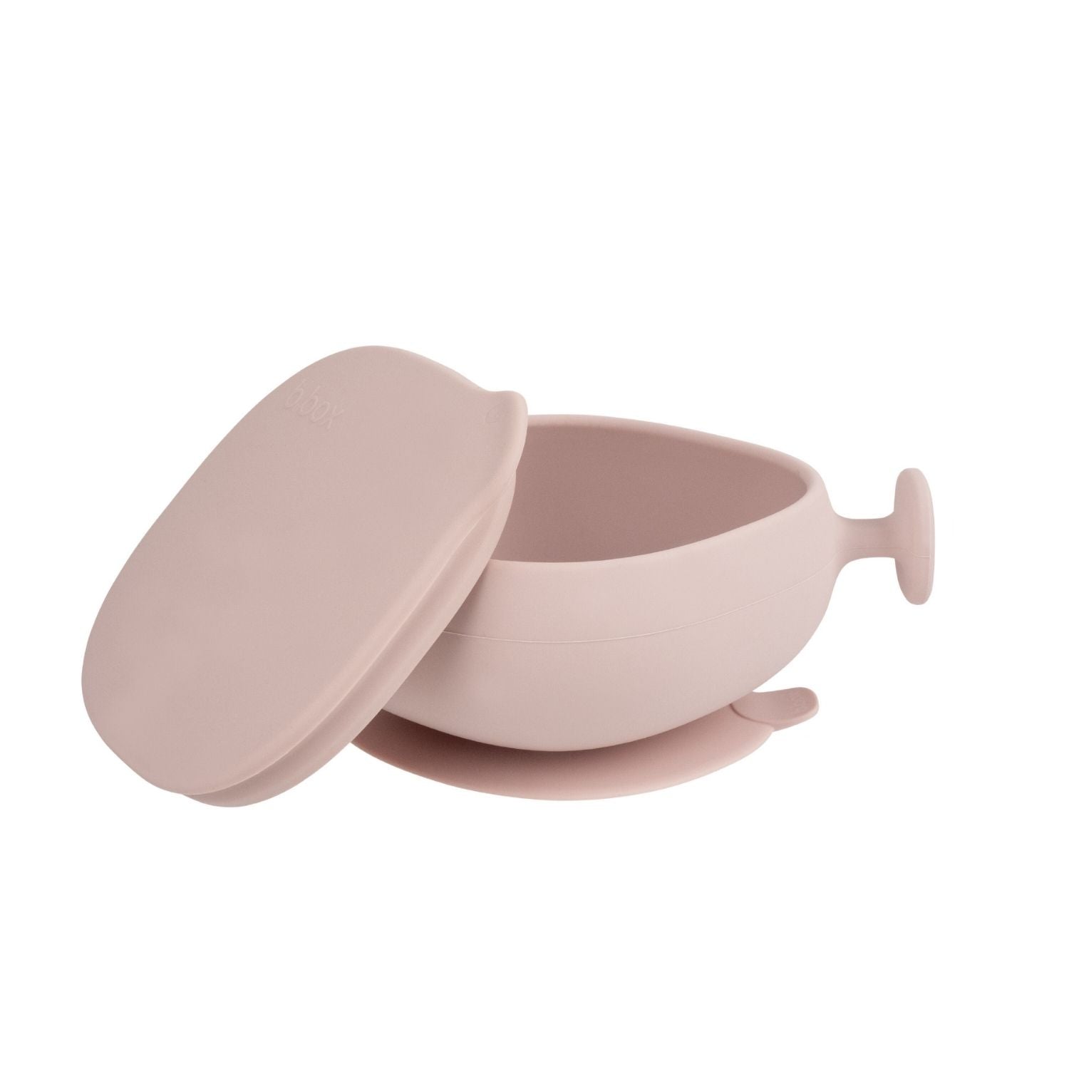 b.box Silicone Bowl + Lid with Suction Base Blush Pink