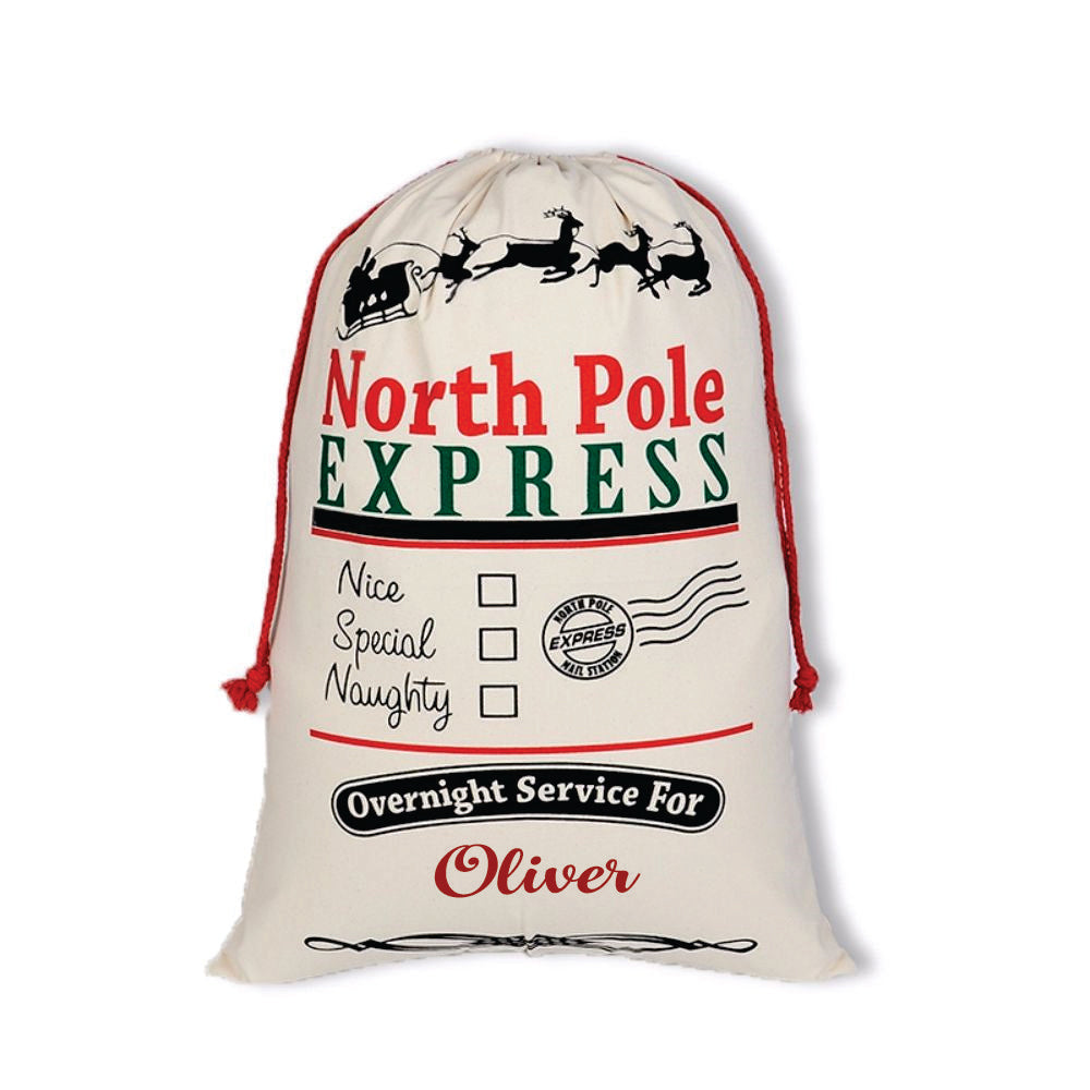 Christmas Sacks- North Pole Express