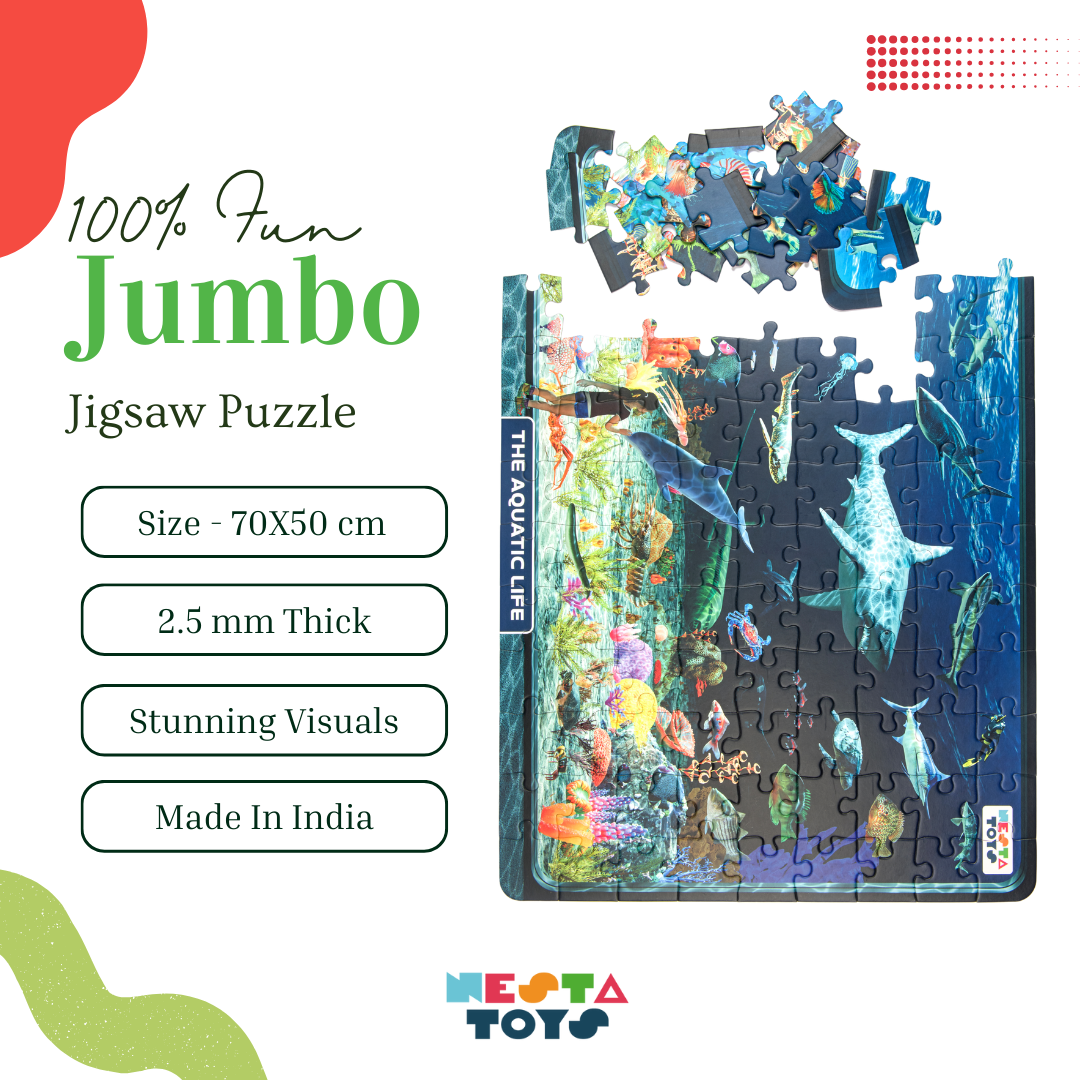 Aquatic Life Jigsaw Puzzle (108 Jumbo Pieces)