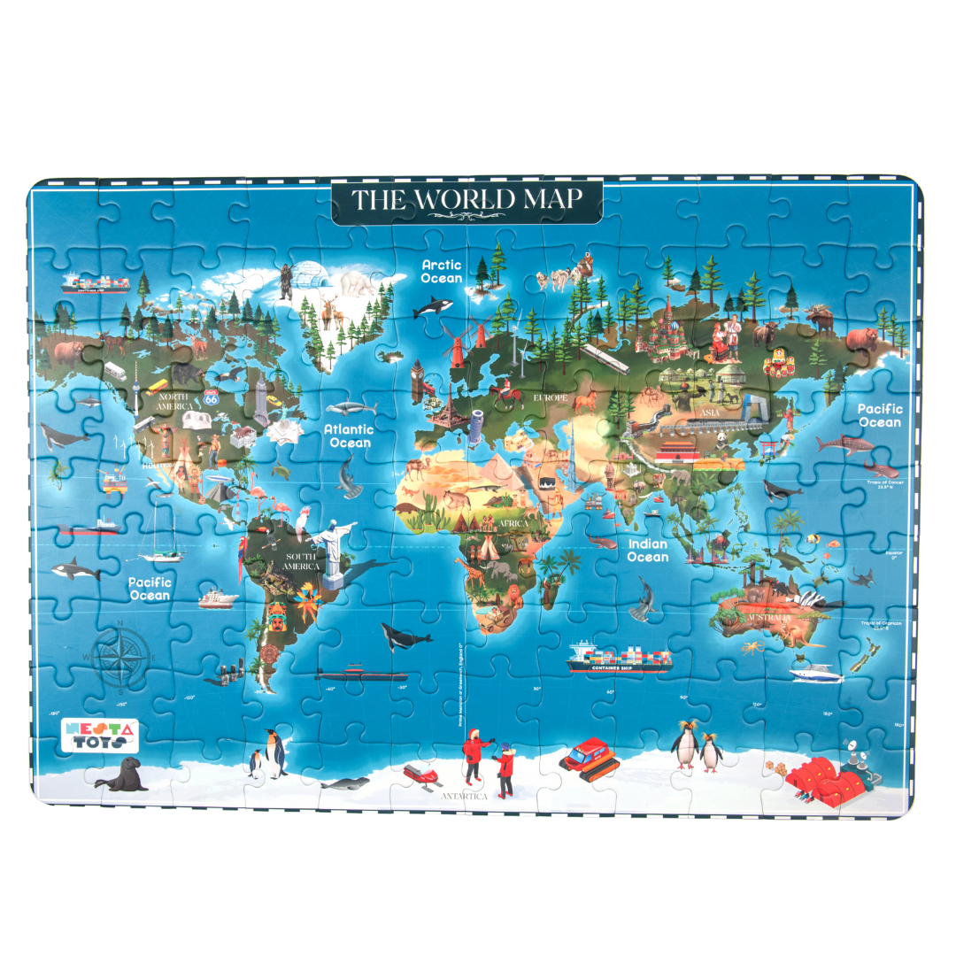 World Map Jigsaw Puzzle (108 Jumbo Pieces)