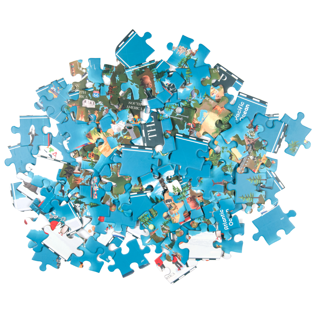 World Map Jigsaw Puzzle (108 Jumbo Pieces)