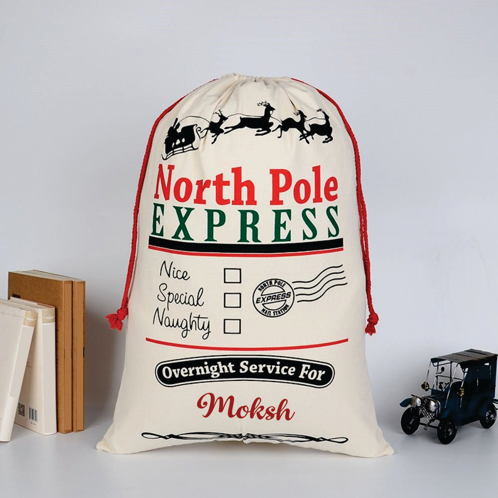 Christmas Sacks- North Pole Express