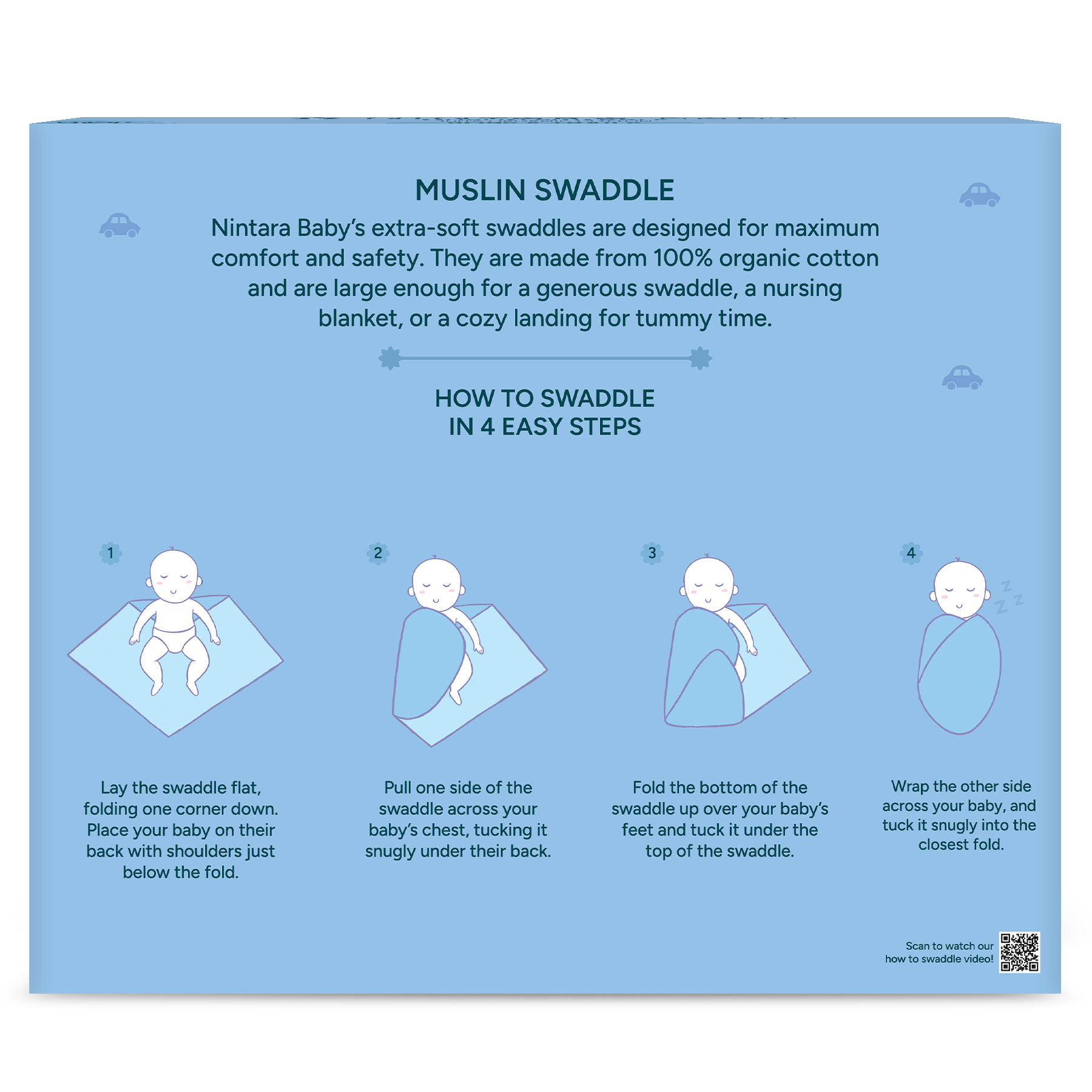 Extra-Large Swaddles Pack Of 4