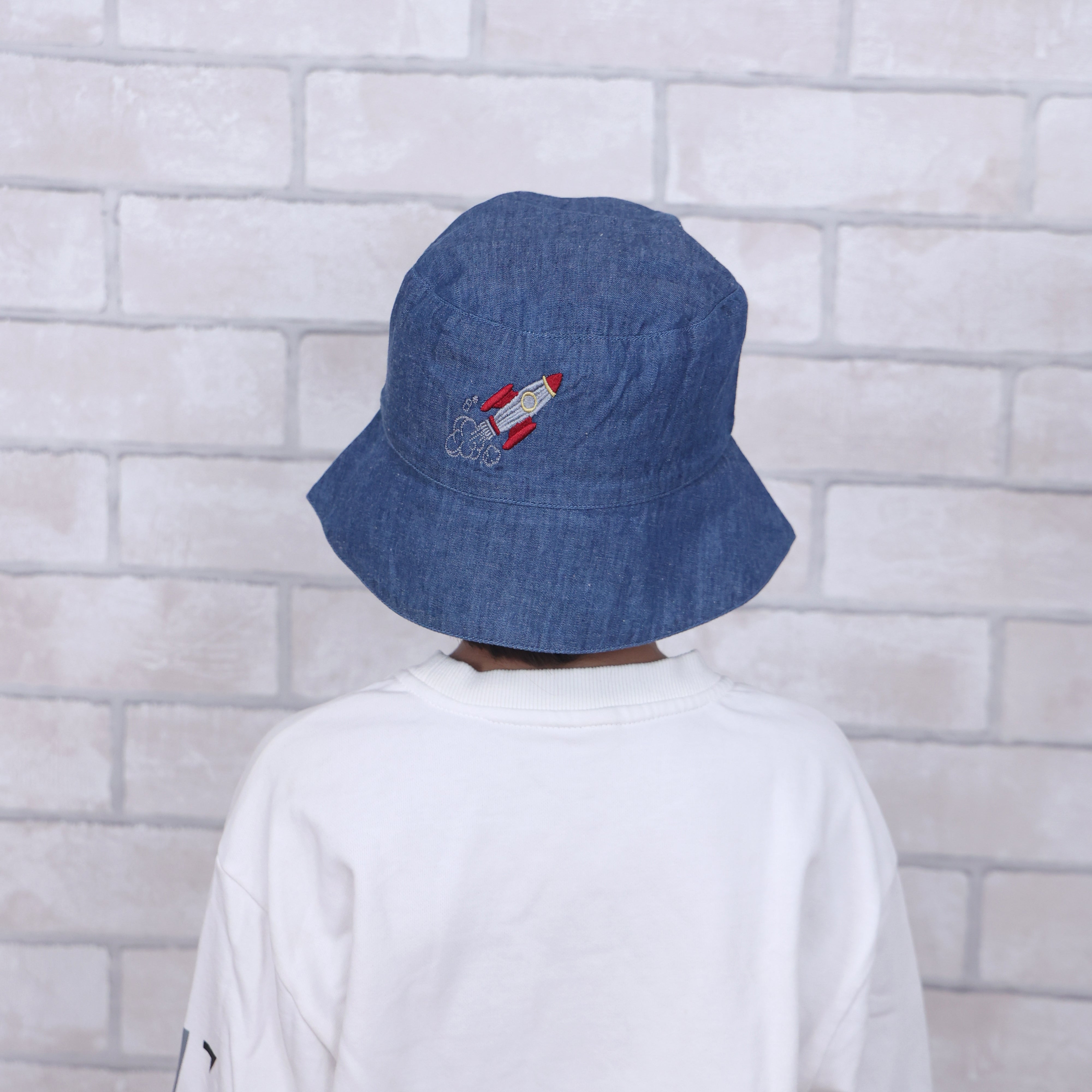 To The Moon & Back Dark Denim Bucket Hat