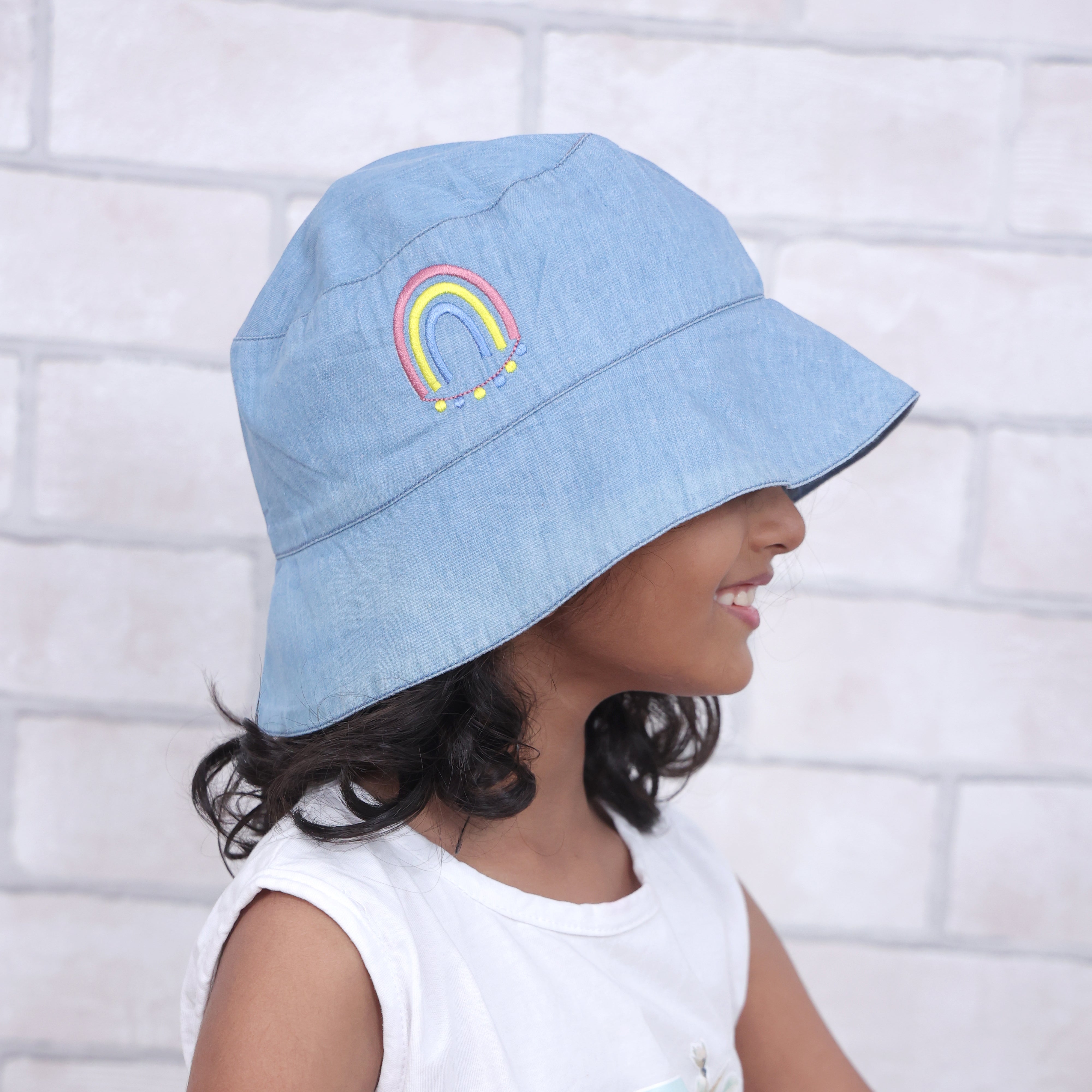 Ooh La Llama Light Denim Bucket Hat