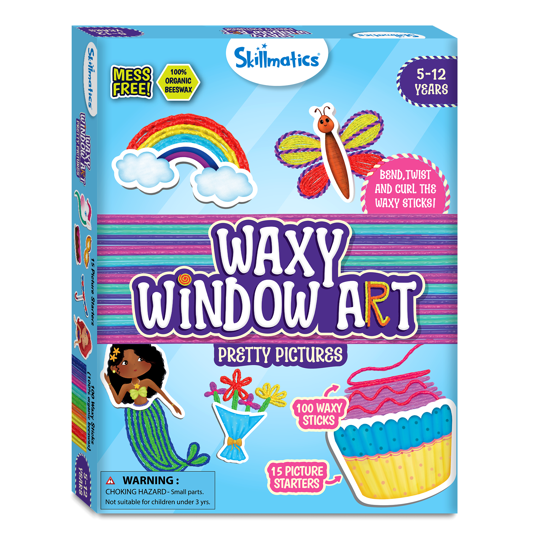 Skillmatics Art & Craft Activity - Waxy Window Art Pretty Pictures, Mess-Free Art for Kids, DIY Craft Kits, Creative Activity, Gifts for Girls & Boys Ages 5, 6, 7, 8, 9, 10, 11, 12