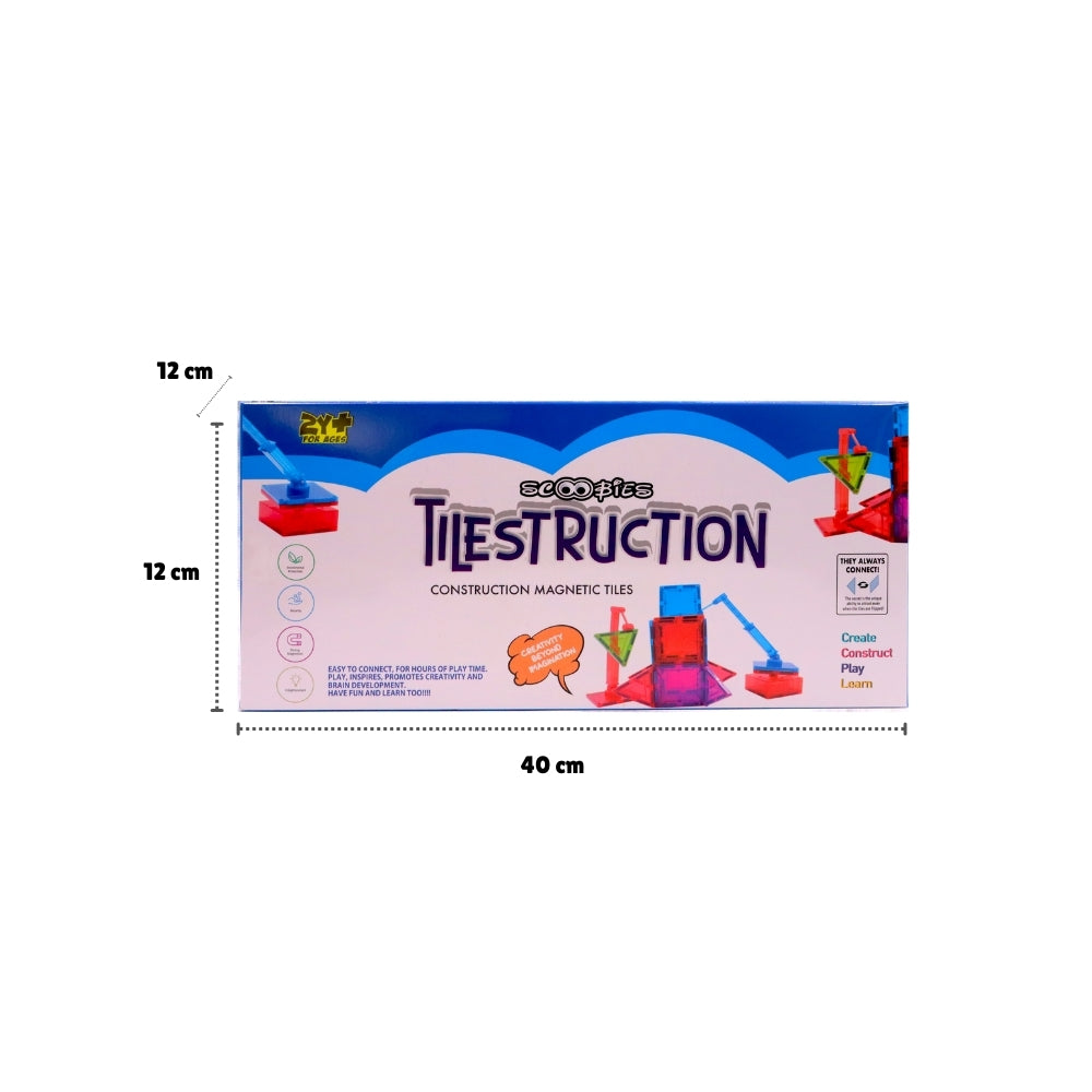 Scoobies Tilestruction Set | DIY Magnetic Kit | With 2 Extendable Cranes